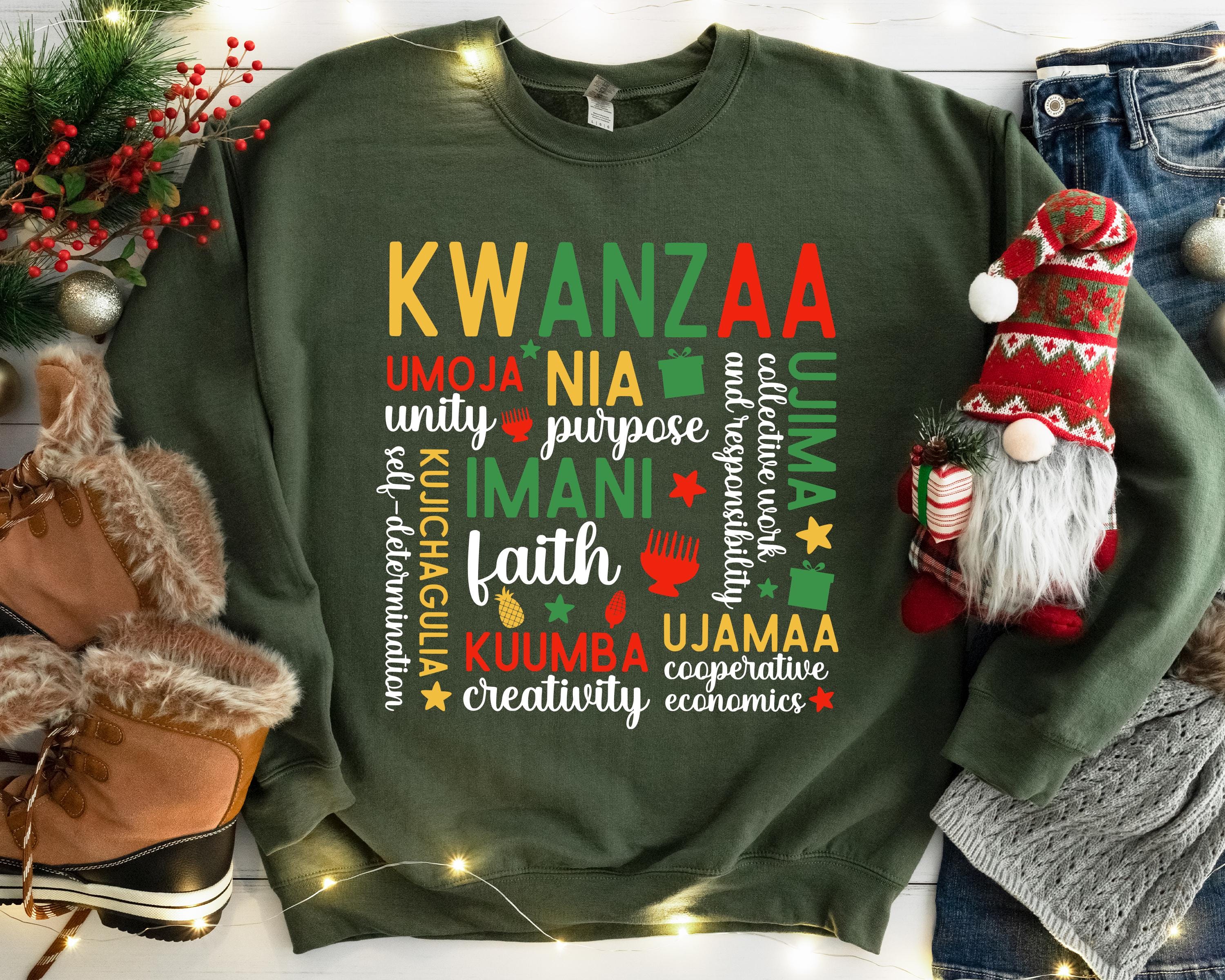 Gildan 18000 Kwanzaa Sweatshirt for Women & Men Cozy Unisex Printify Choice African American Holiday Outfit Durable & Aesthetic