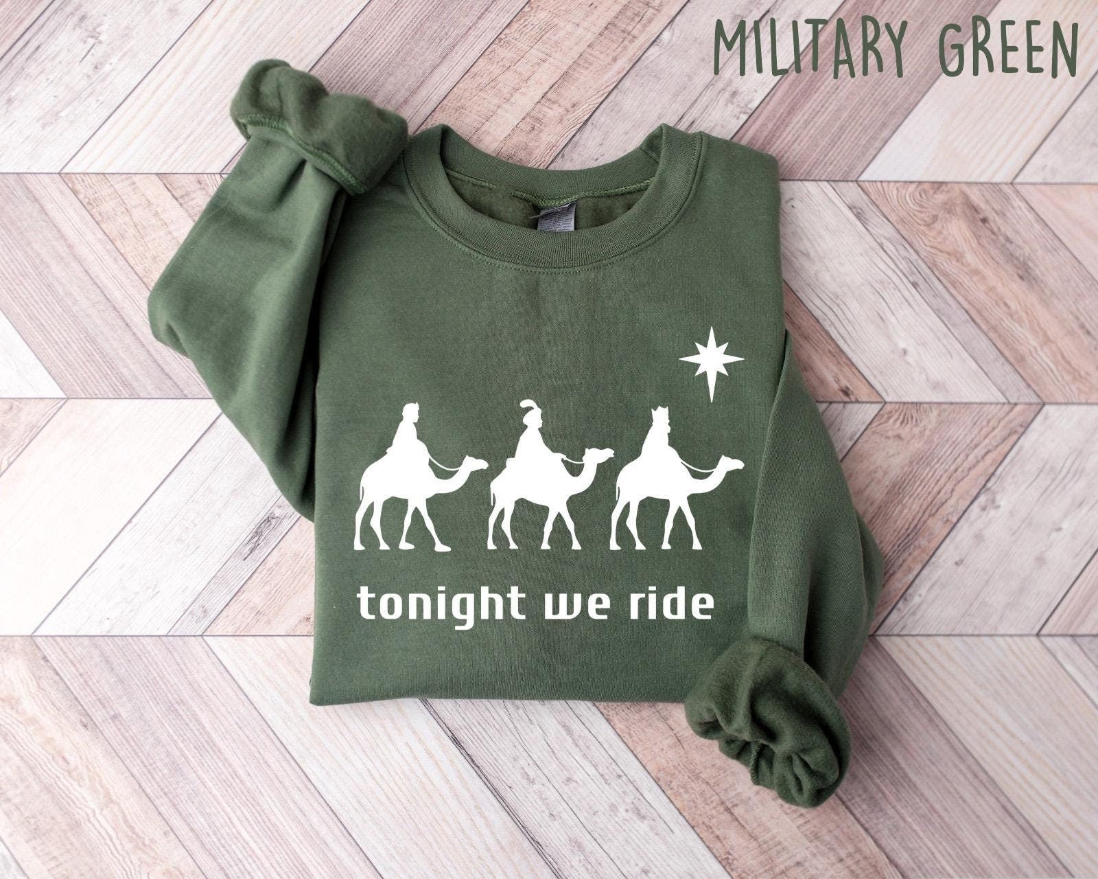Cozy Gildan 18000 Christmas Sweatshirt - Faith-Based Gift for Women & Men, Christian Three Wise Men Design, Perfect Holiday Outfit
