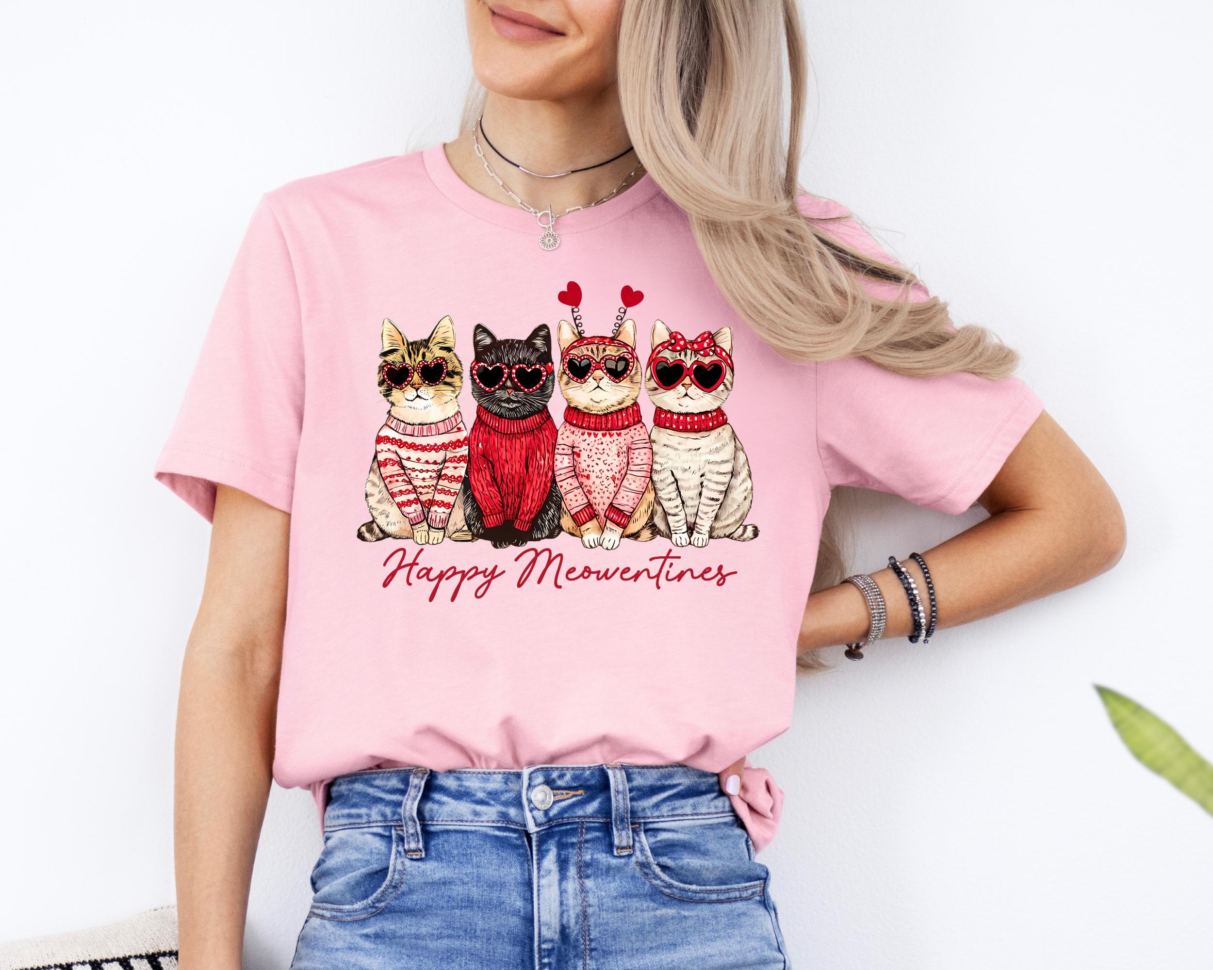 Cozy Gildan 18000 Valentine Cat Sweatshirt for Cat Lovers - Perfect Gift for Women, Unisex Printify Choice
