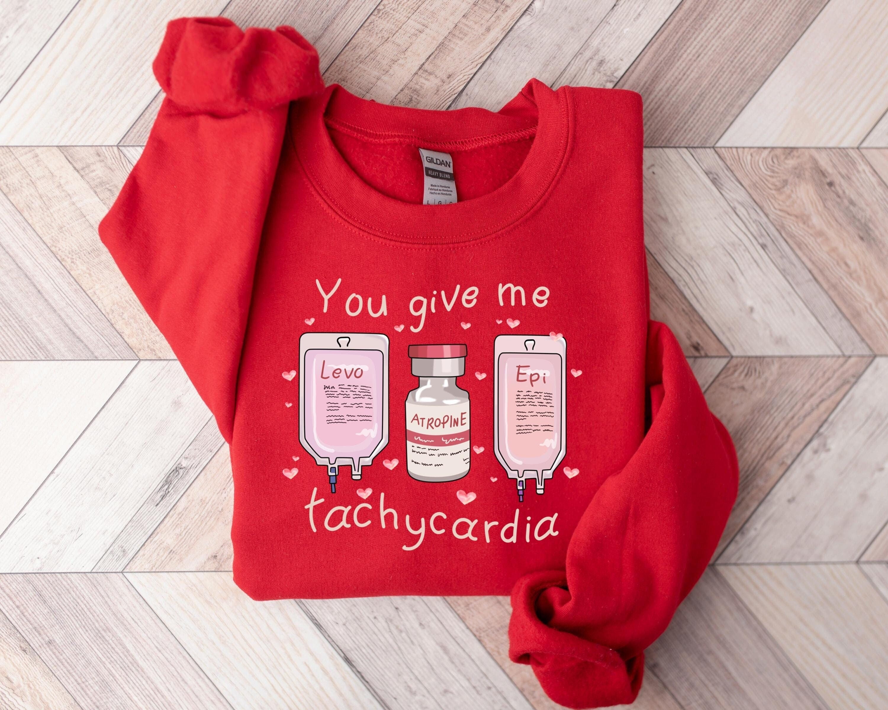 Gildan 18000 Nurse Valentine Sweatshirt: Cozy Unisex Gift - Perfect for Women, Men, and Healthcare Heroes