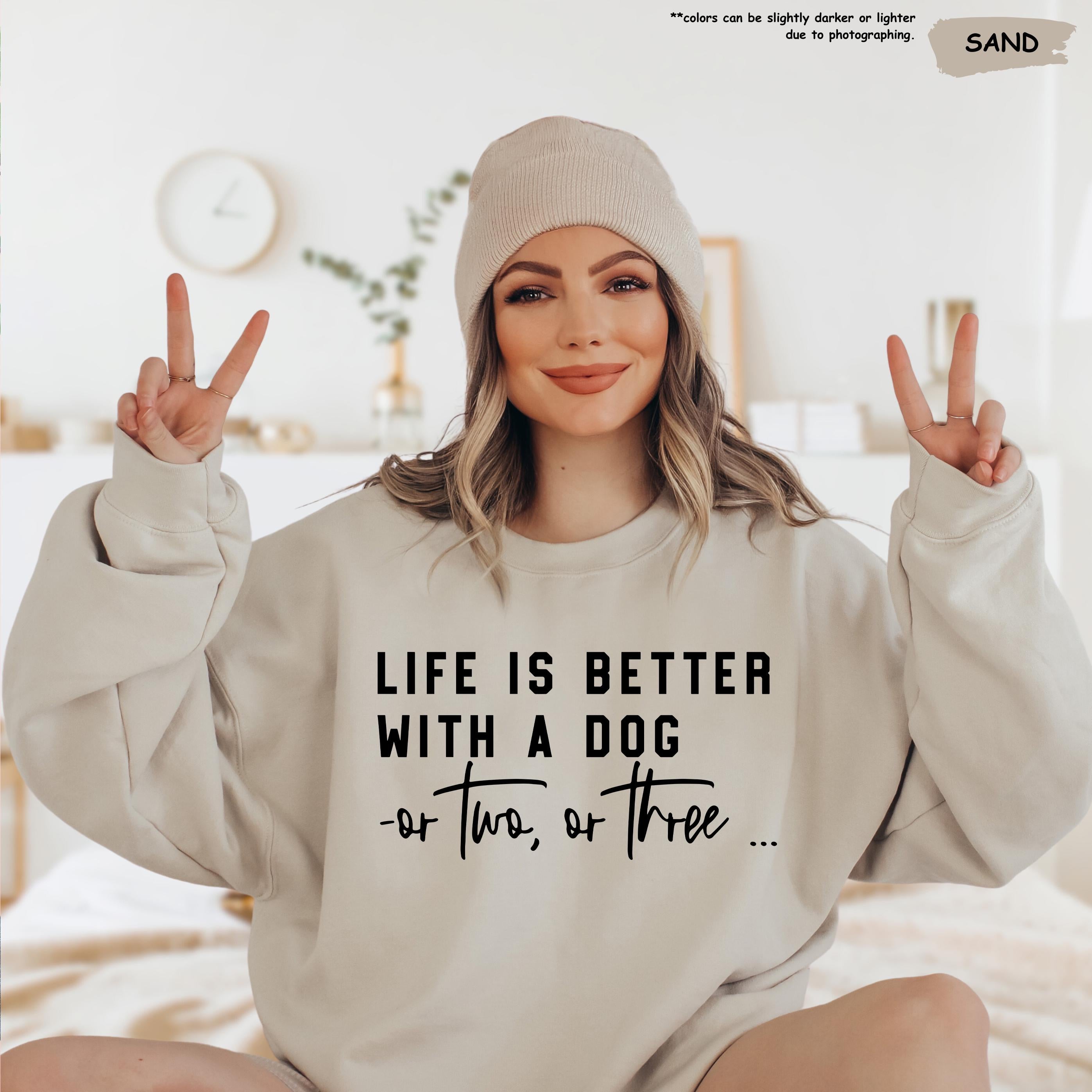 Life Is Better With A Dog Hoodie for Women, Gildan 18500, Dog Mom Gift, Funny Pet Lover Sweatshirt, Printify Choice, Cozy Fall Outfit
