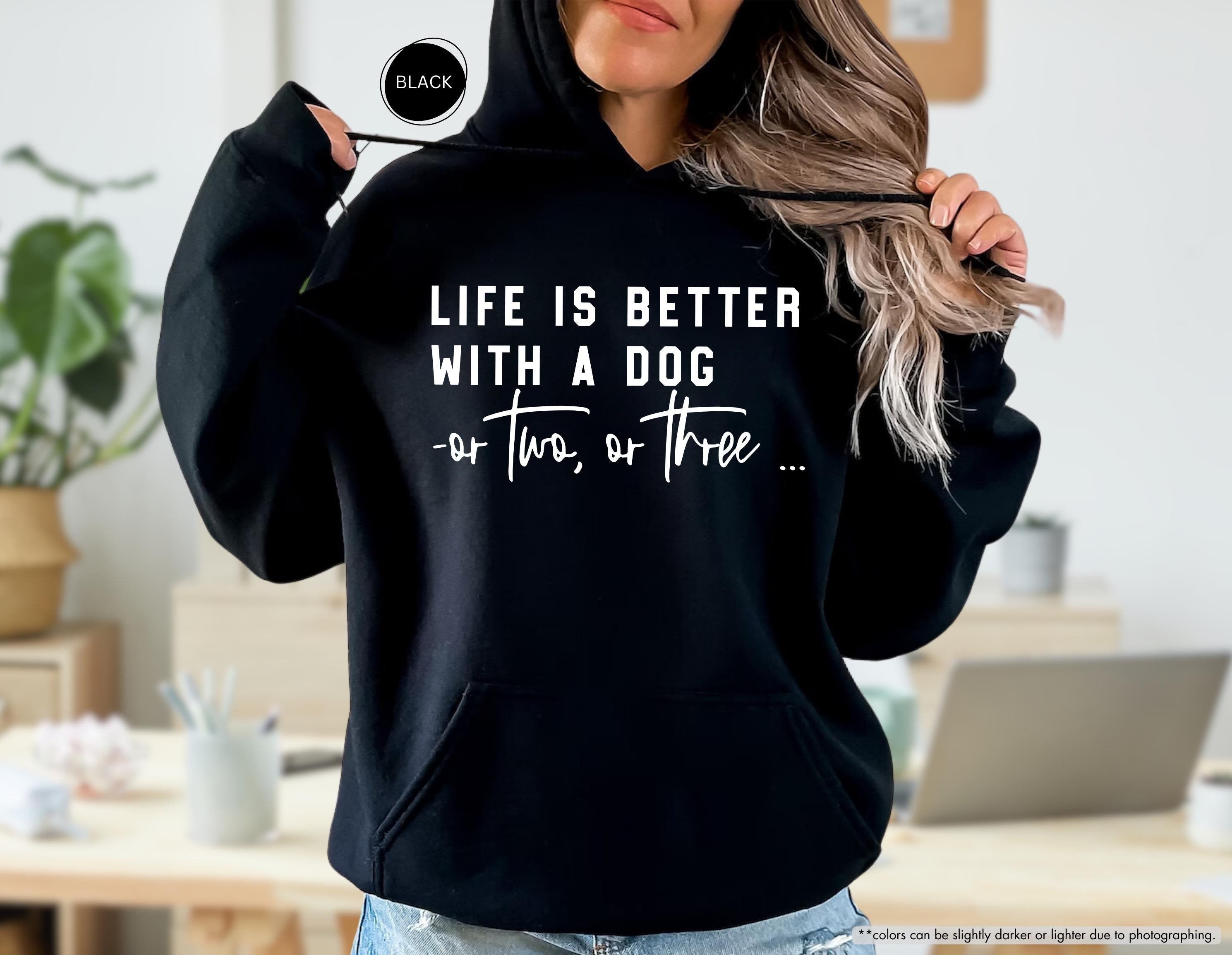 Life Is Better With A Dog Hoodie for Women, Gildan 18500, Dog Mom Gift, Funny Pet Lover Sweatshirt, Printify Choice, Cozy Fall Outfit