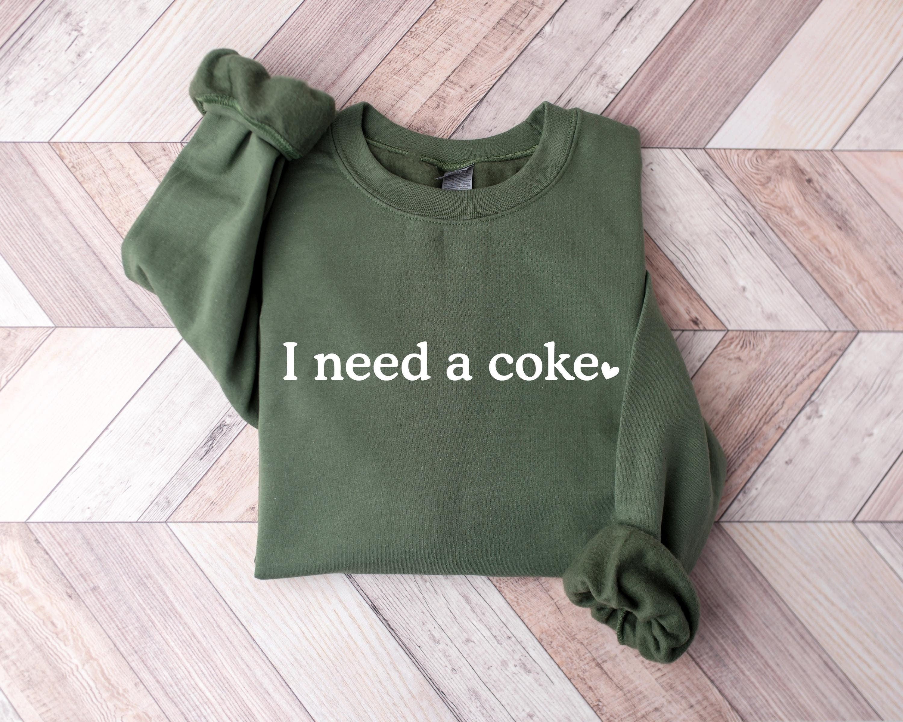 Gildan 18000 Coke Lover Sweatshirt for Women, Funny Aesthetic Gift, Cozy Unisex Crewneck, Trendy Printify Choice Birthday Outfit