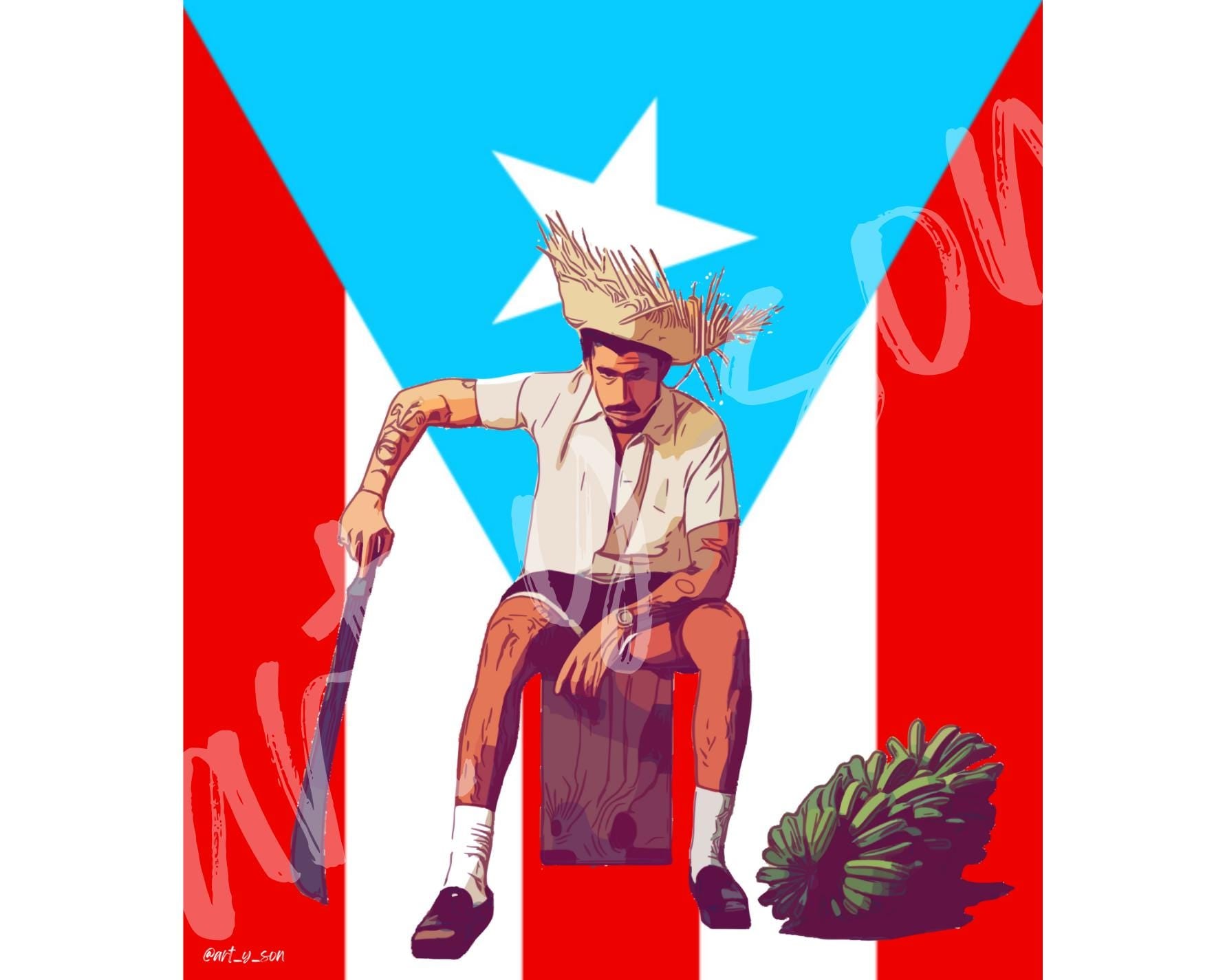 Comfort Colors ® Puerto Rico Flag T-Shirt, Fan Art Graphic Print Tee, PR Boricua Design Shirt