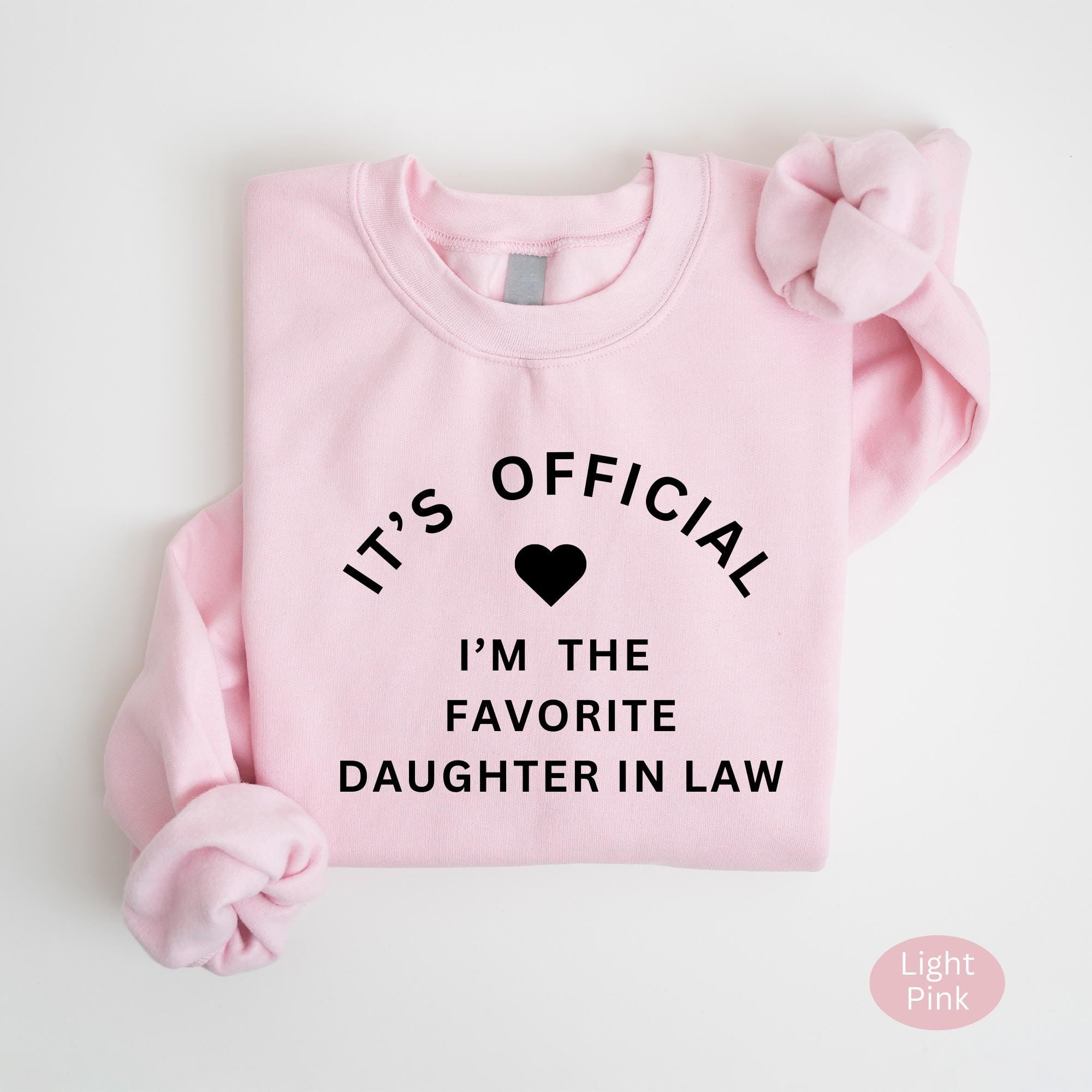 Gildan 18000 Favorite Daughter In Law Funny Sweatshirt Gift Printify Choice Crewneck for Women Cozy Unisex Outfit