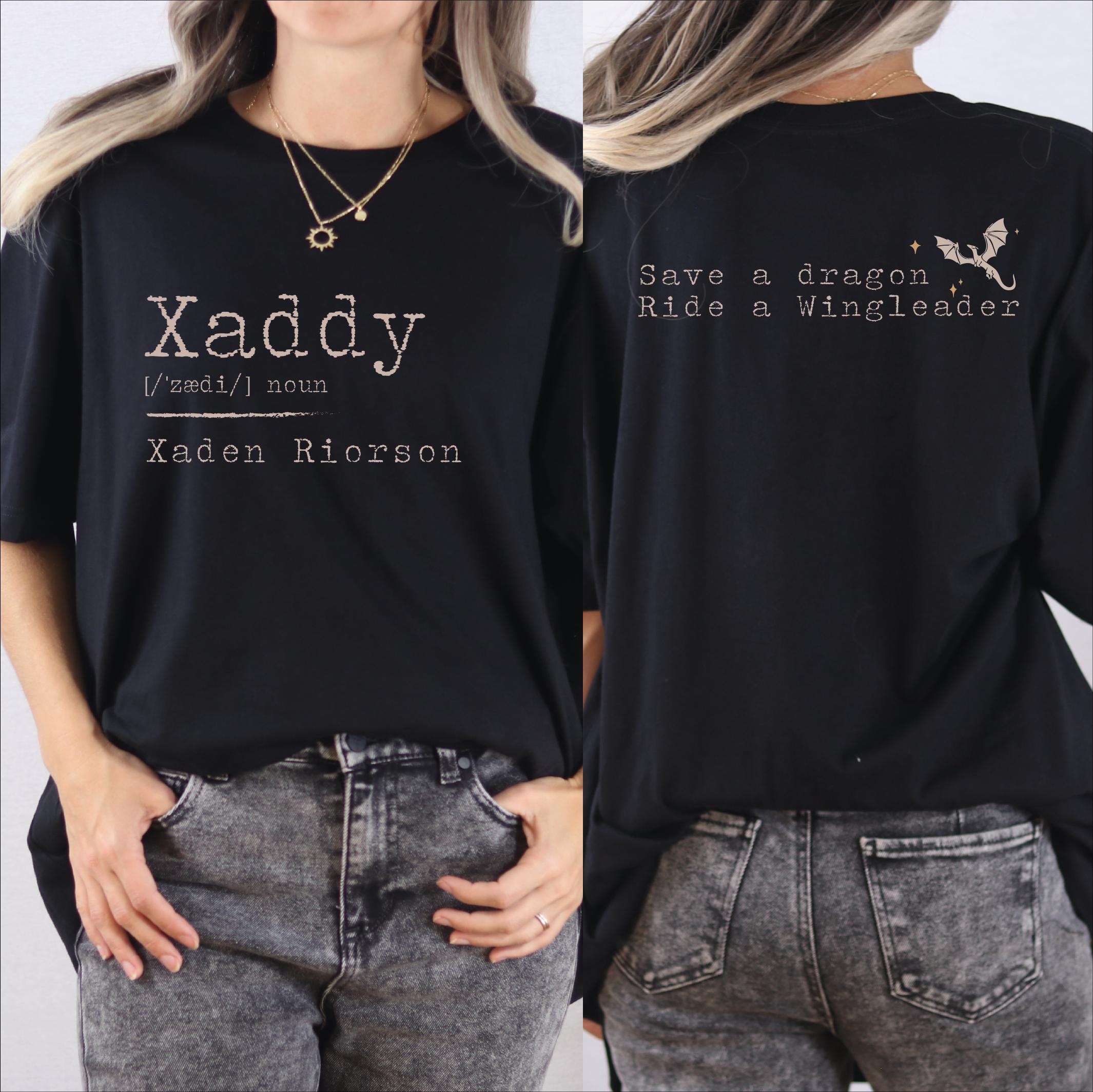 Xaddy Save A Dragon Ride A Wingleader Comfort Colors Shirt, Xaddy Shirt,Fantasy Bookish Tee, Dragon Riders Tshirt,Book Lover Tee