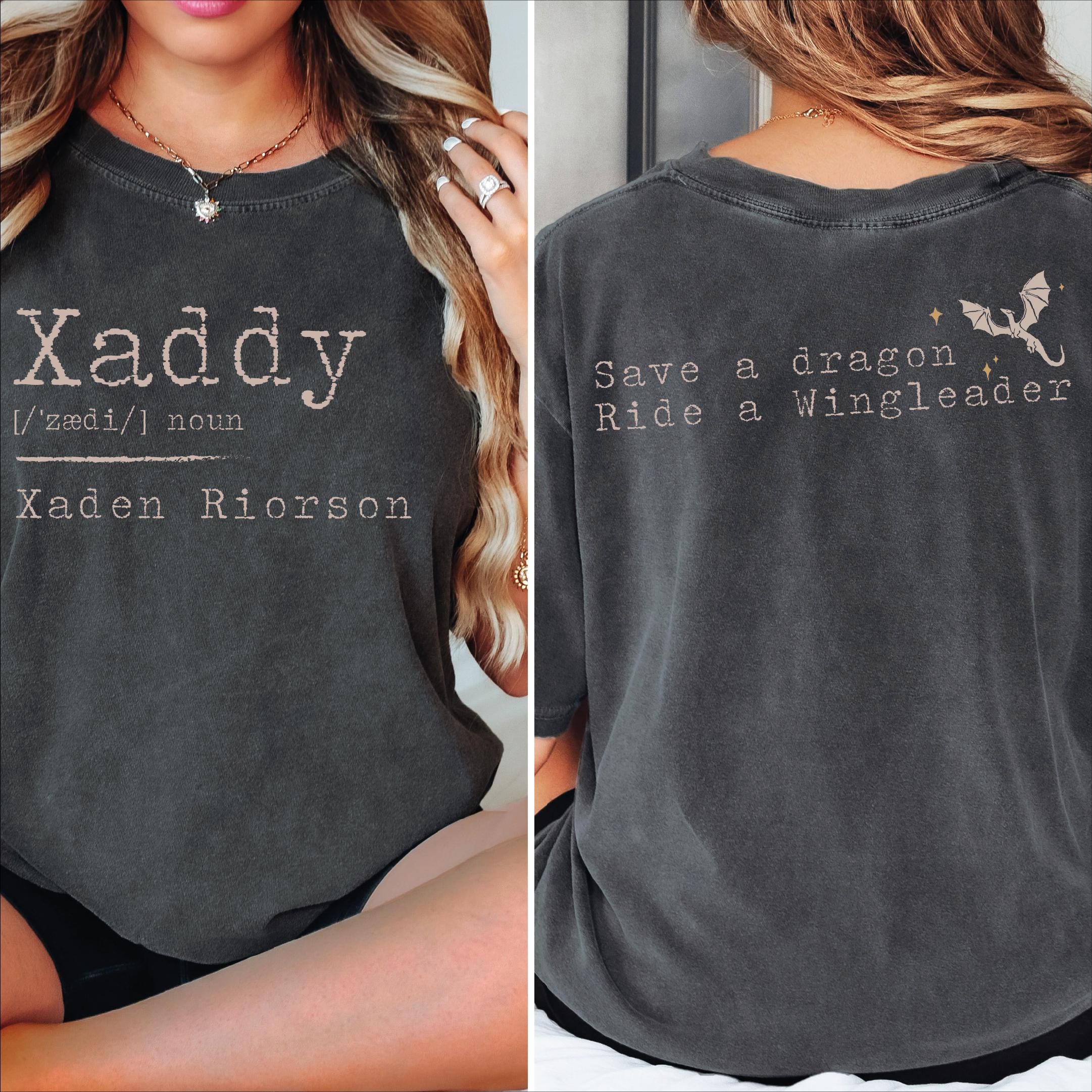 Xaddy Save A Dragon Ride A Wingleader Comfort Colors Shirt, Xaddy Shirt,Fantasy Bookish Tee, Dragon Riders Tshirt,Book Lover Tee