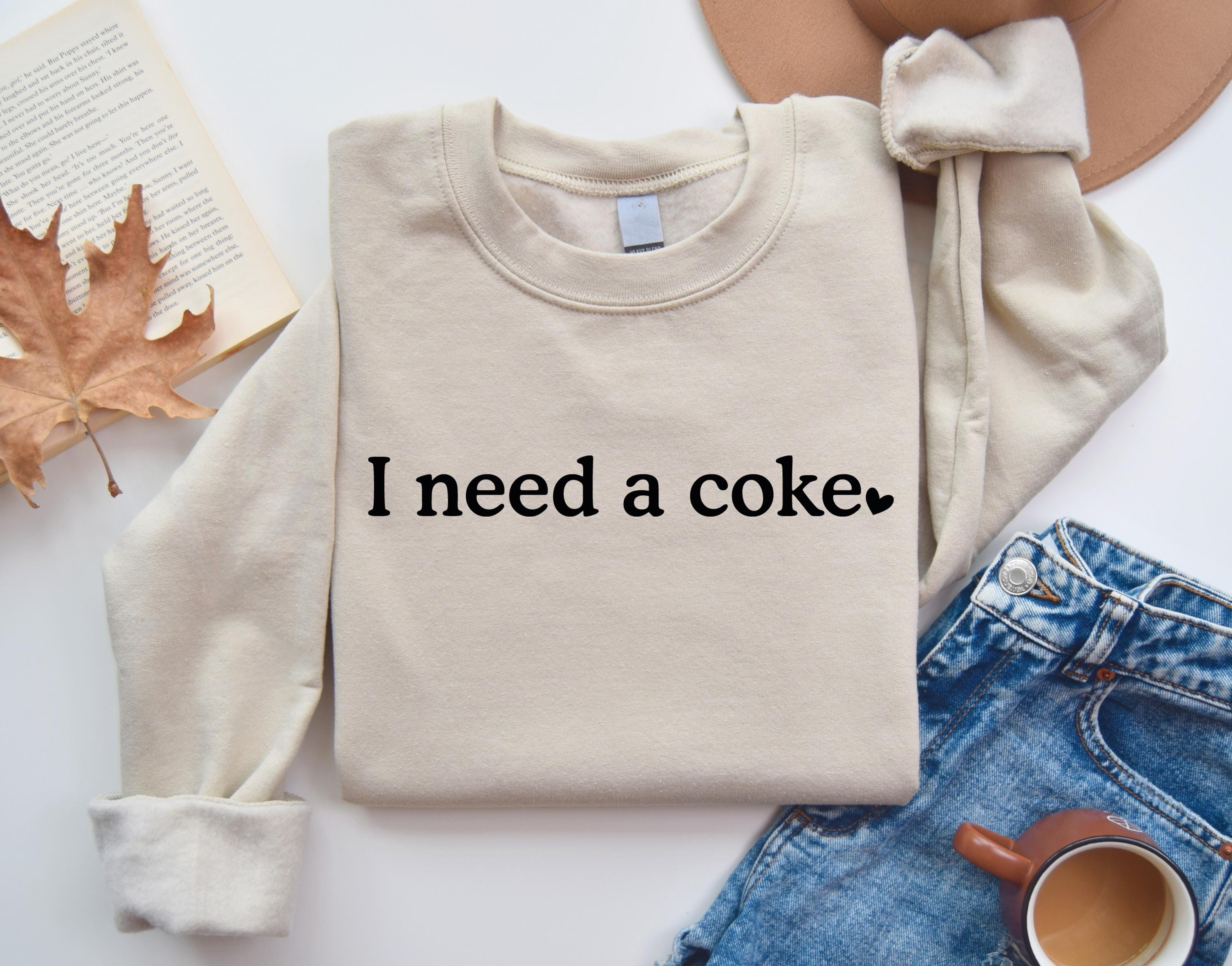 Gildan 18000 Coke Lover Sweatshirt for Women, Funny Aesthetic Gift, Cozy Unisex Crewneck, Trendy Printify Choice Birthday Outfit