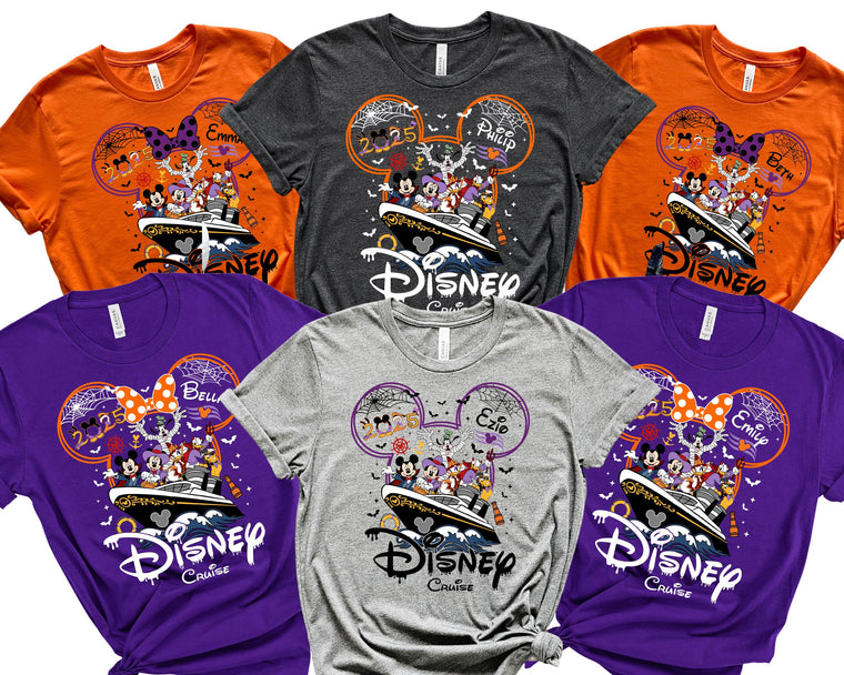 Halloween Cruise 2026 Shirt, Spooky Cruise Family Matching Set, Unisex Cotton Tee for Men Women Kids, Fall Outfit Gift, Cruise Squad Shirts