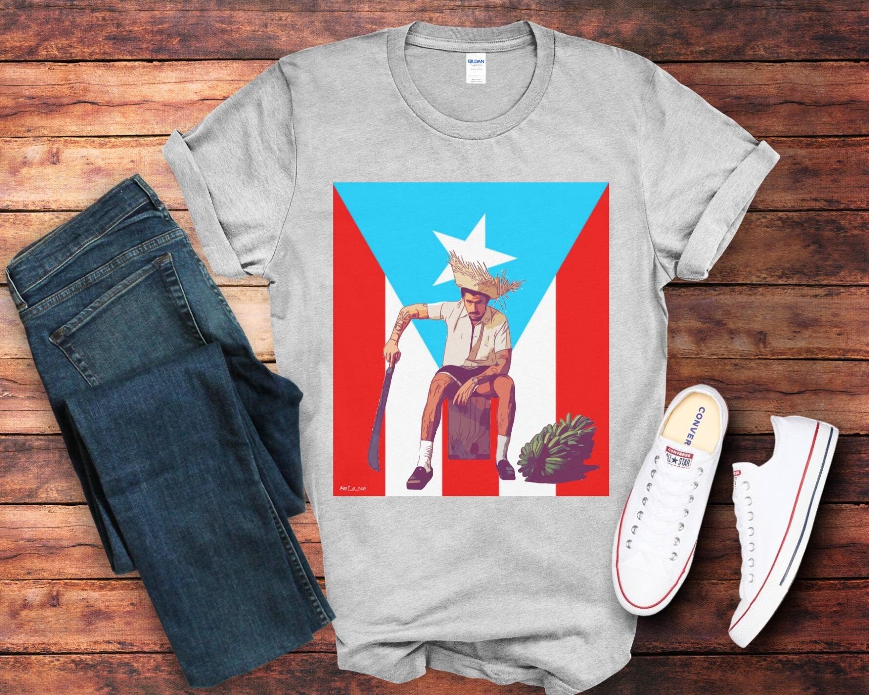Comfort Colors ® Puerto Rico Flag T-Shirt, Fan Art Graphic Print Tee, PR Boricua Design Shirt