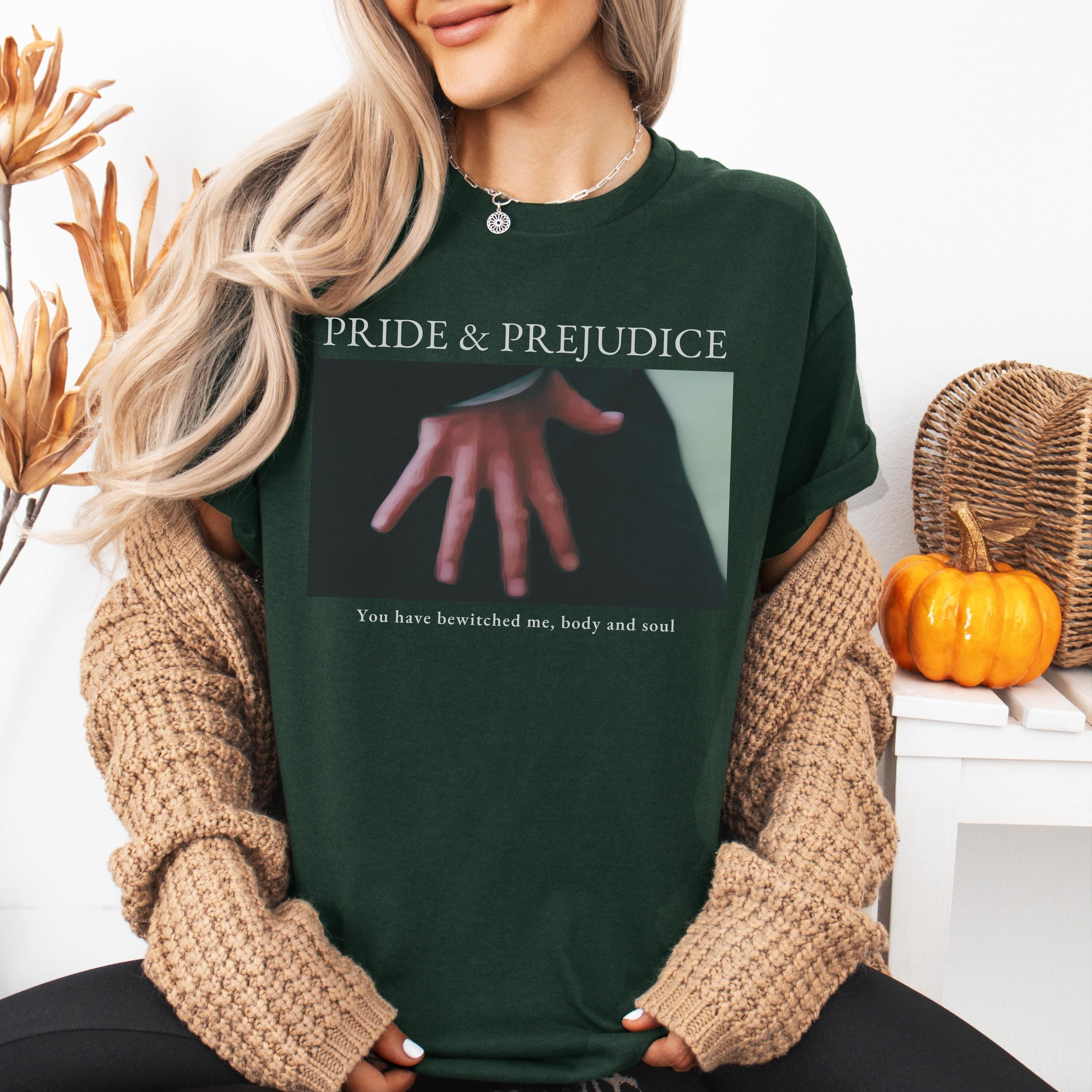 Pride and Prejudice Hand Flex Shirt Jane Austen Merch Mr Darcy Hand Flex Scene Tshirt Bookish Tee Gift for Her Romance Book Lover T-shirt