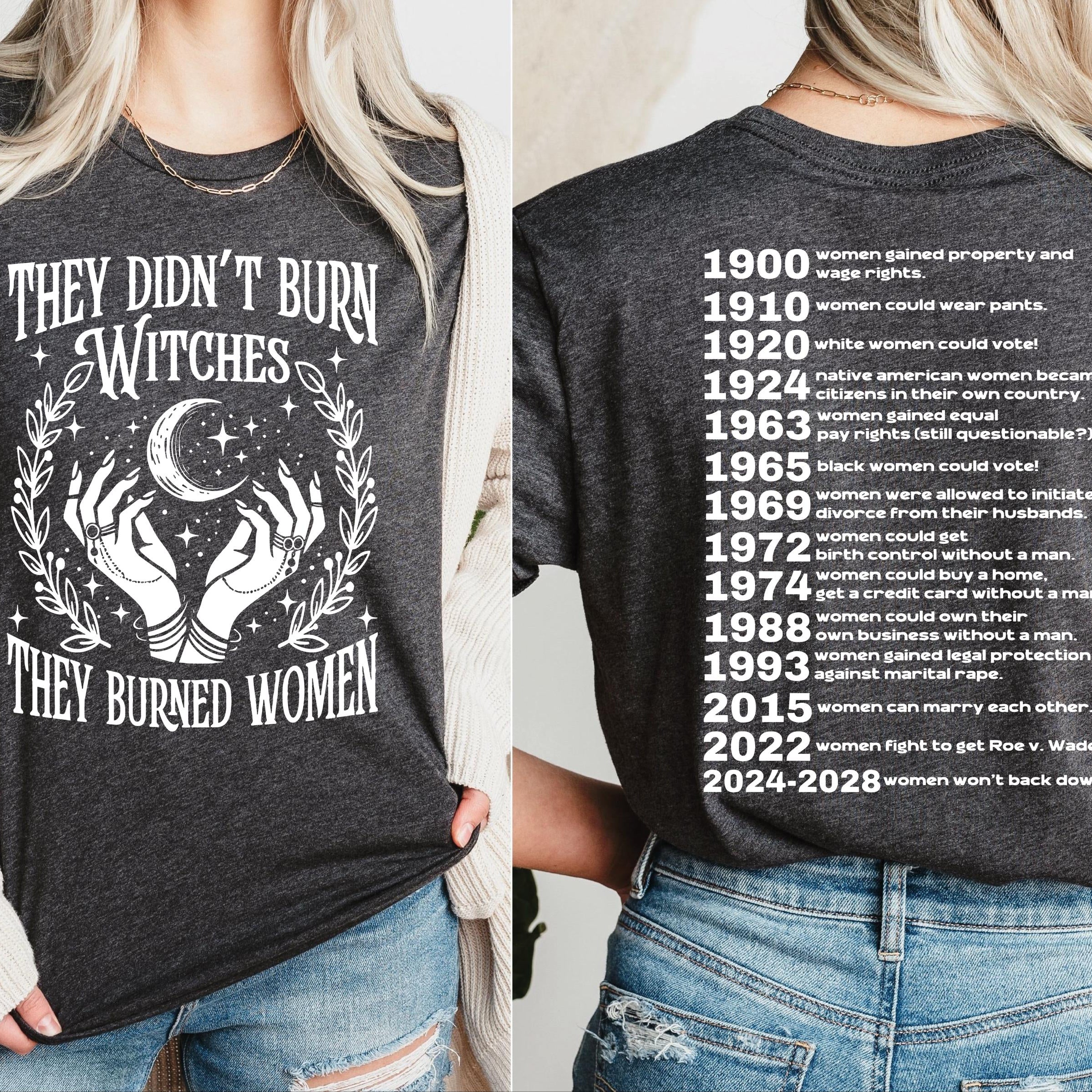 They Didn't Burn Witches Feminist Shirt, Pro Choice Shirt, Feminist Witch Shirt, Women Right Shirt, Women Empowerment T-Shirt, Feminist Gift