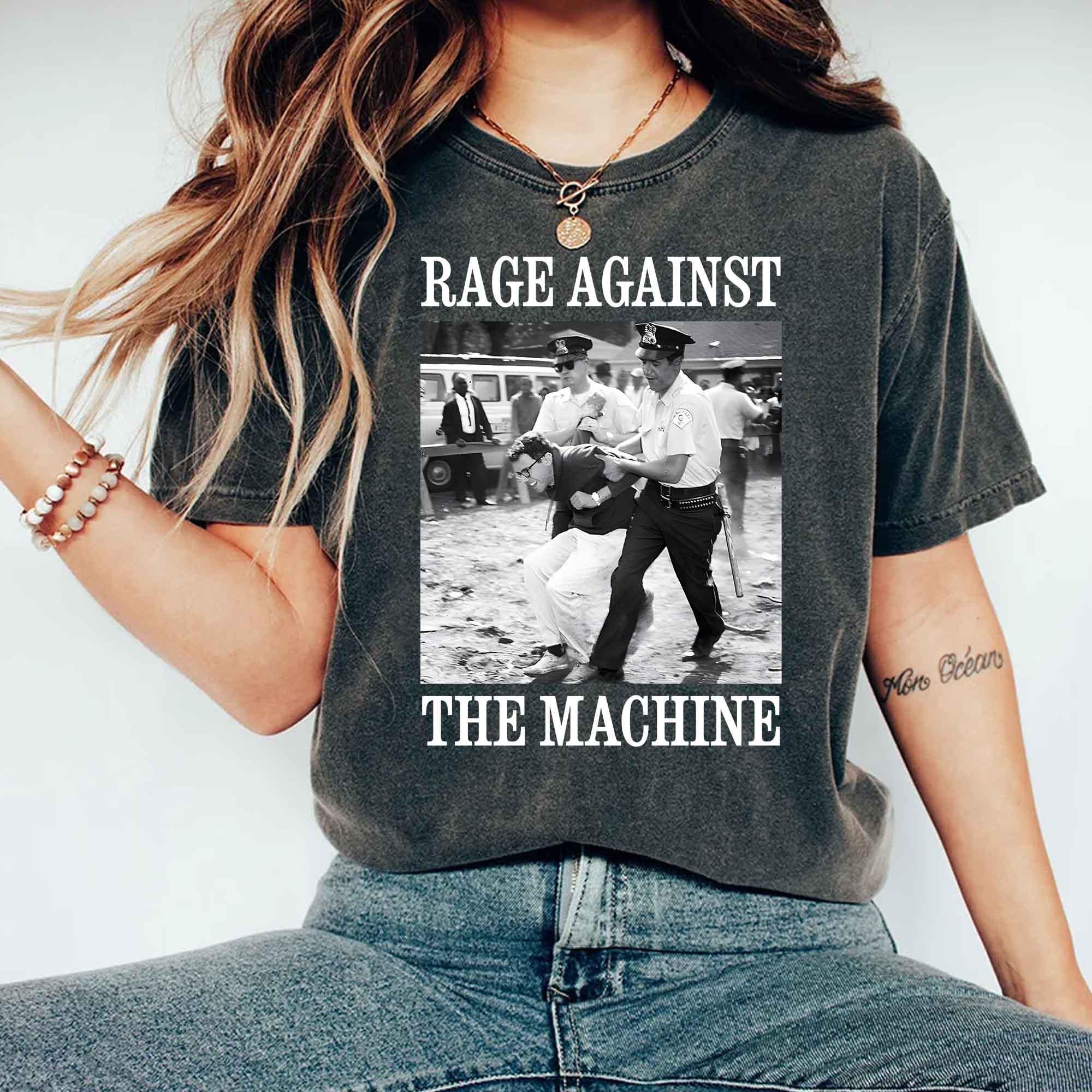 Bernie Sanders,Fight Oligarchy Tour Shirt, Political Activism T-Shirt,1963 Arrest Photo, Rage Against The Machine, Resistance Tee,Anti Trump