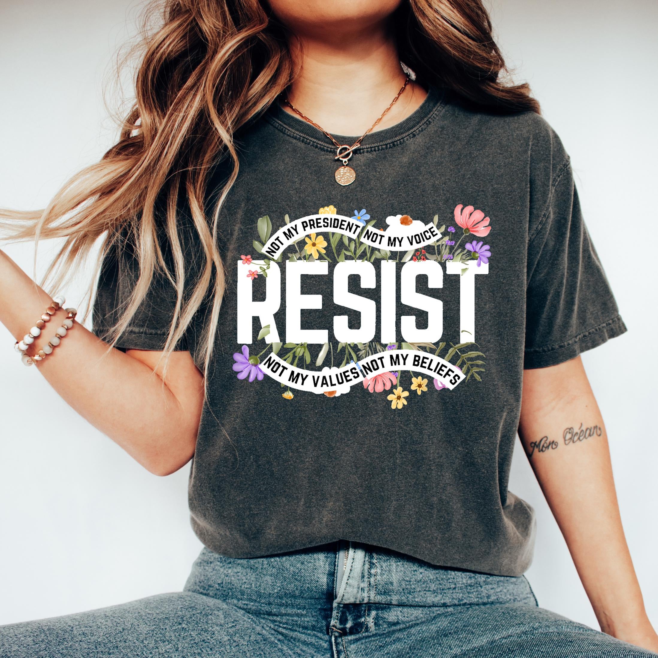 Floral Resist Shirt, Wildflower Protest Shirt, Civil Rights Social Justice Hoodie, Equality Activist Top, Community Is Resistance Shirt