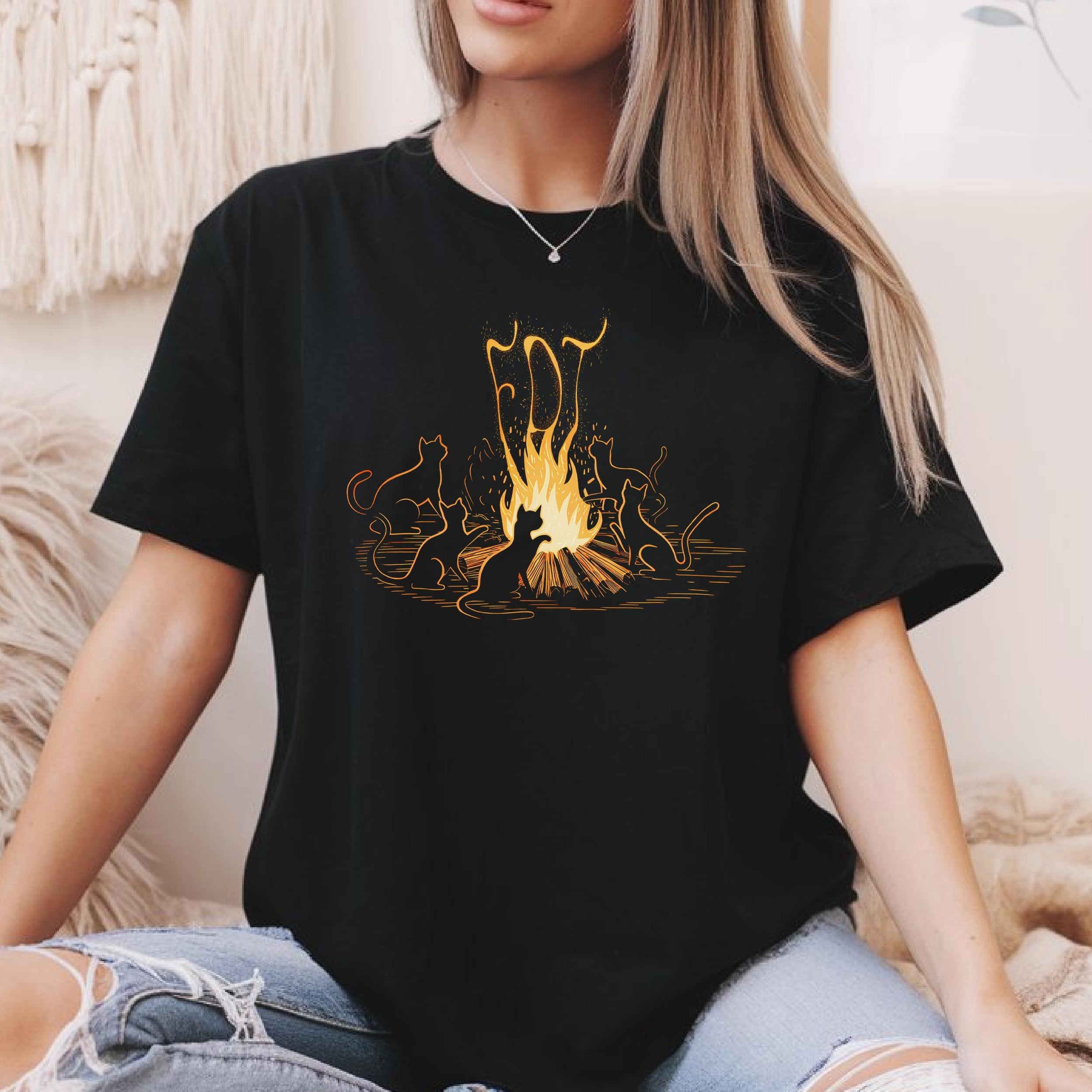FDT Cat Shirt Subtle Anti Trump T-Shirt Cats Bonfire Shirt Democrat Mom Gift  Liberal Woman Shirt Feminist Resist Resistance Shirt Cat Lady