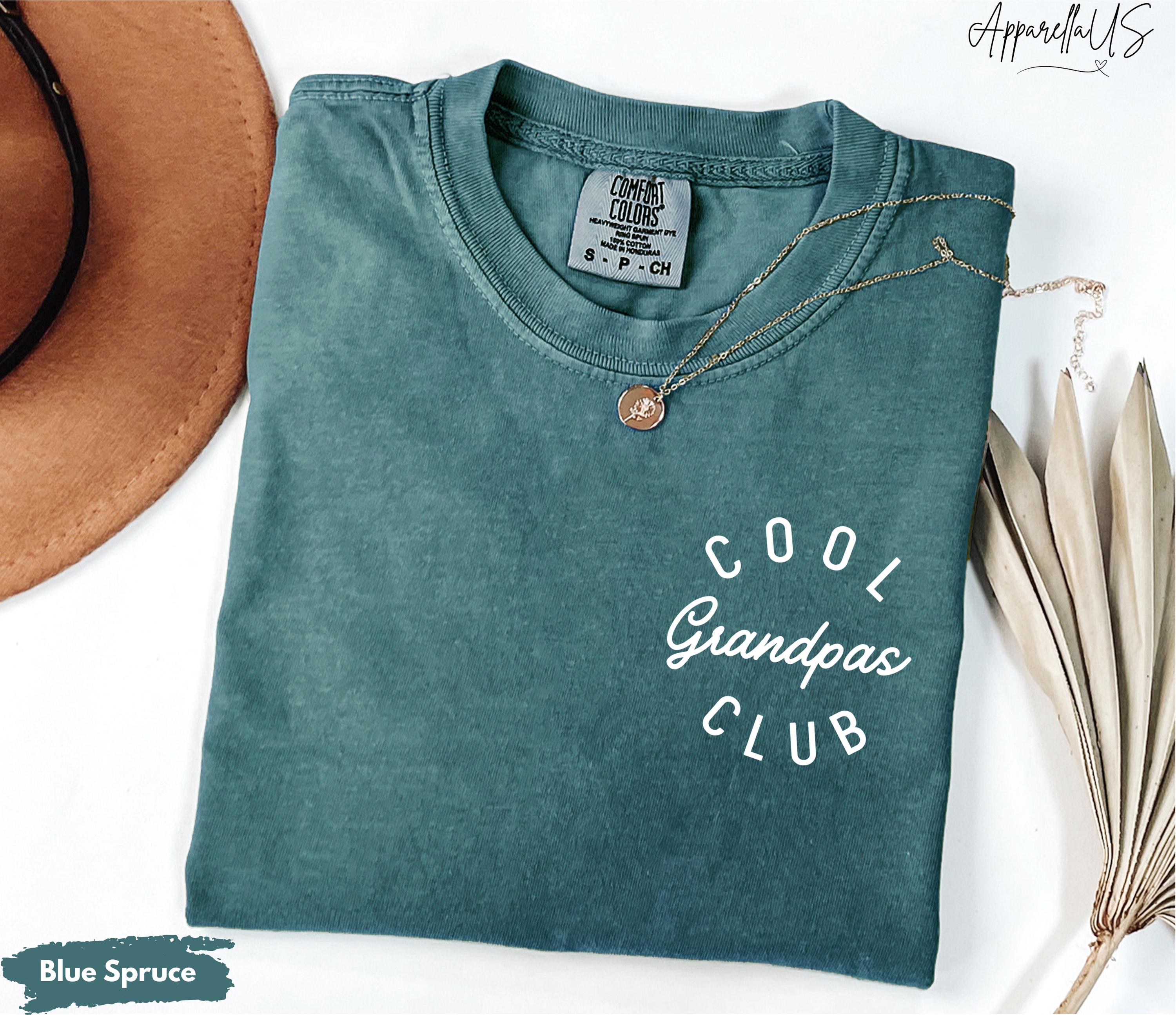 Comfort Colors® 1717 Unisex Tee: Cool Grandpas Club Shirt, Best Father's Day Gift, Grandfather Aesthetic, Garment-Dyed for Men