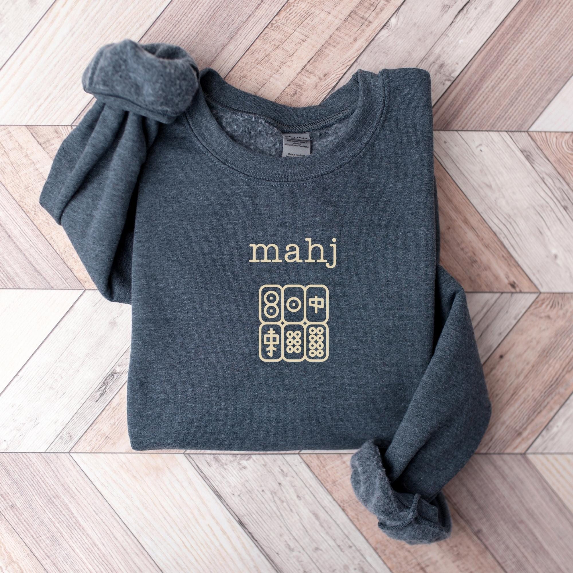 Cozy Mahjong Sweatshirt for Game Days - Gildan 18000 Unisex Crewneck, Funny Gift, Perfect for Matching Sets, Printify Choice