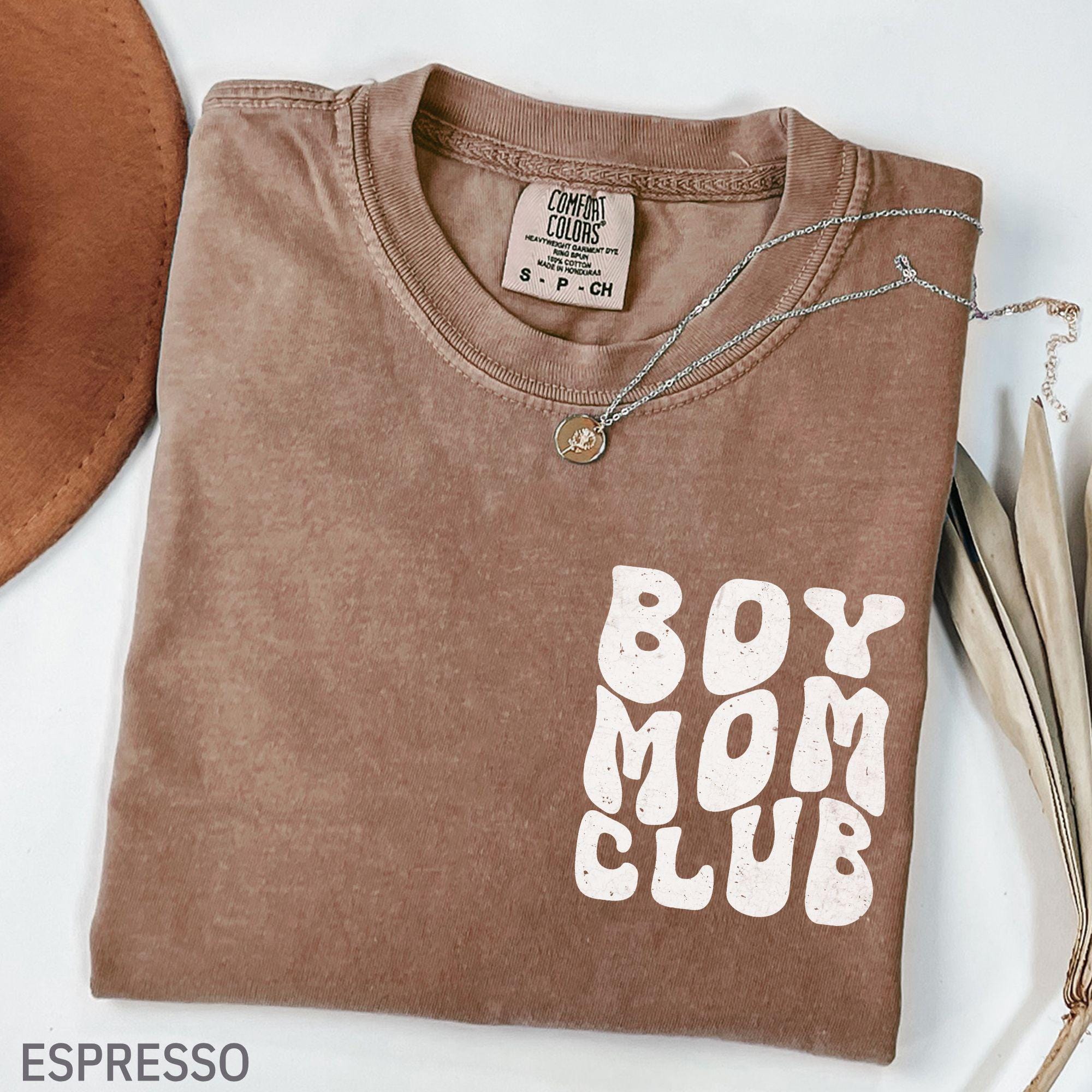 Comfort Colors® 1717 Boy Moms Club Shirt, Unisex Garment-Dyed Tee, Perfect Pregnancy Announcement, Cute Mom Life Gift by SwiftPOD