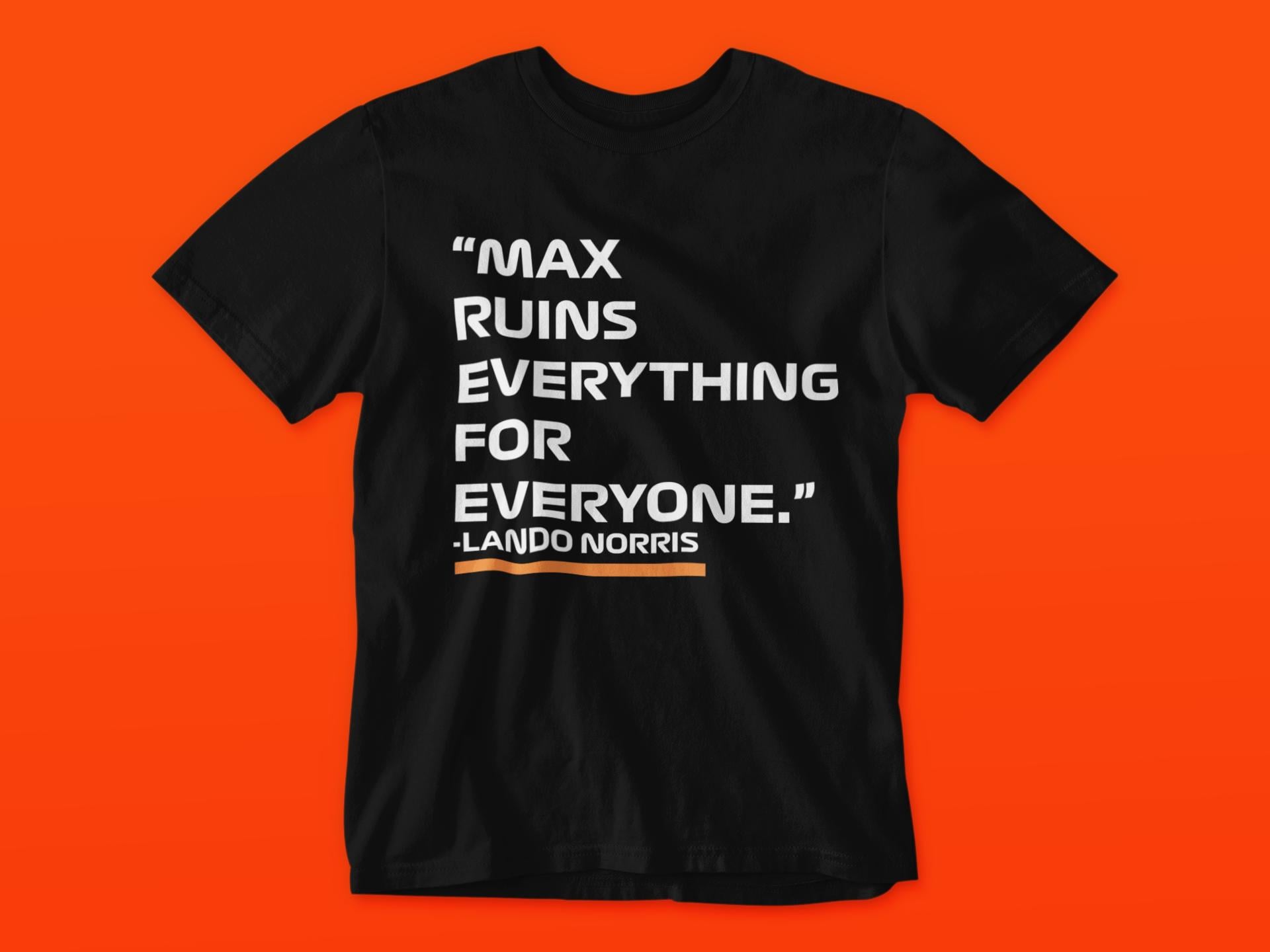 Max Ruins Everything F1 Tee – Gildan 5000 Unisex Heavy Cotton, Funny Racing Shirt, Perfect Race Day Gift, Printify Choice for F1 Fans