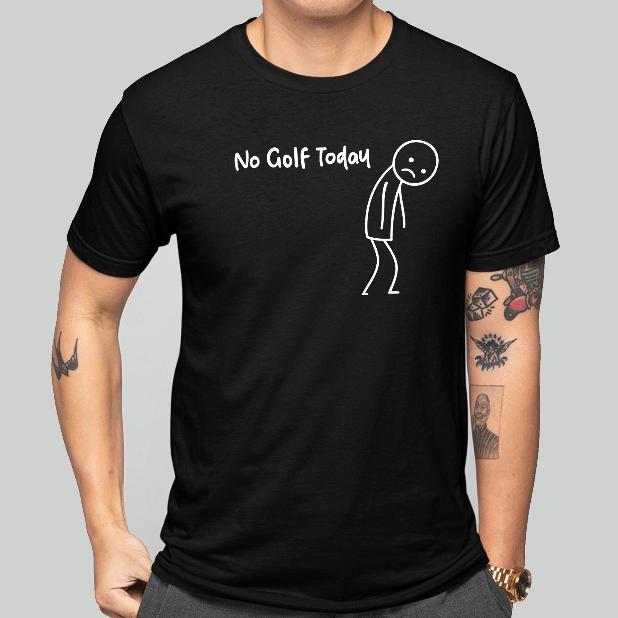 No Golf Today Shirt: Gildan 5000 Unisex Heavy Cotton Tee, Funny Golf Lover Gift, Printify Choice, Perfect for Men & Women