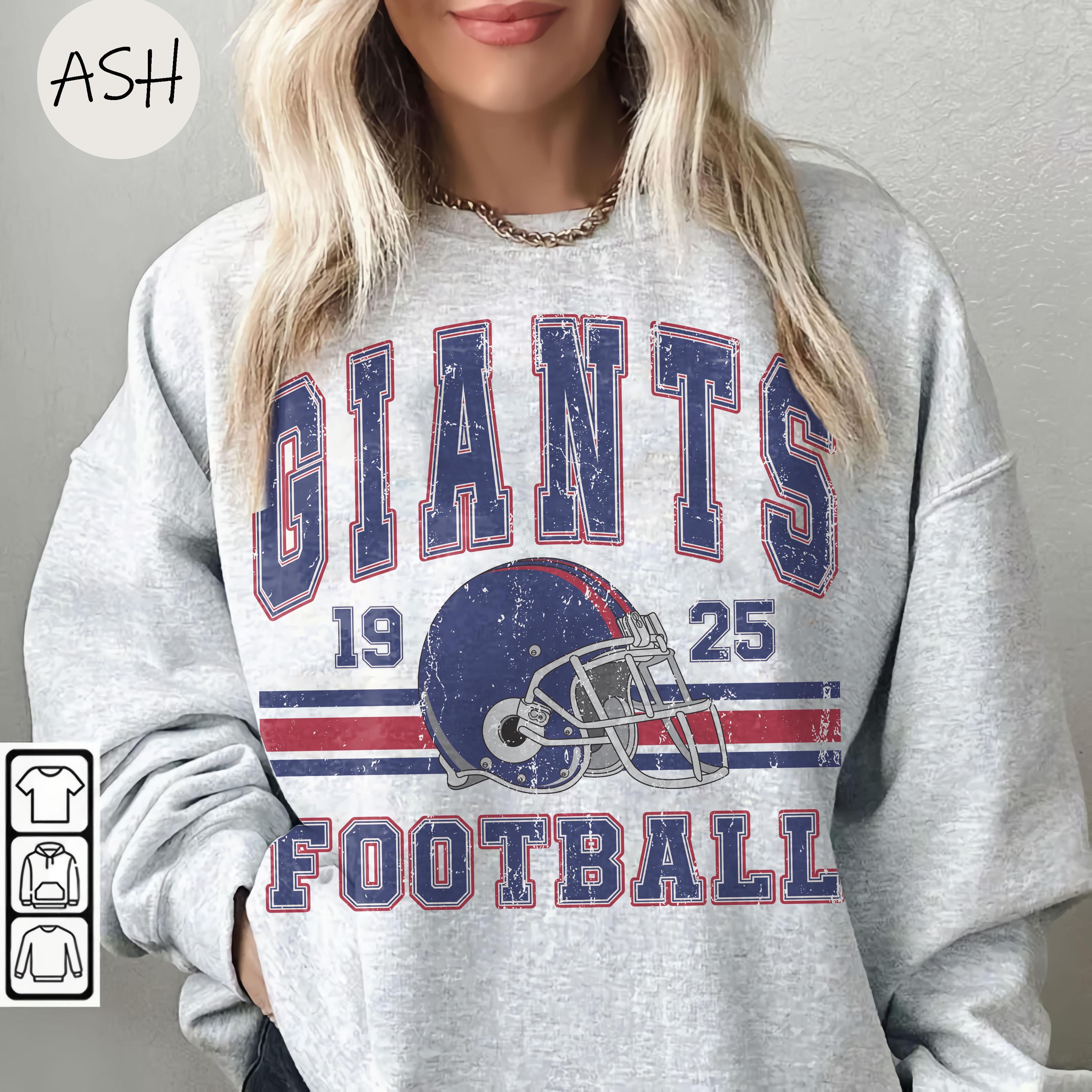 Vintage 90s Style Giant Sweatshirt, Comfort Colors ® Crewneck, Football Inspired Shirt, Fan Gift Apparel, Retro New York Style Shirt