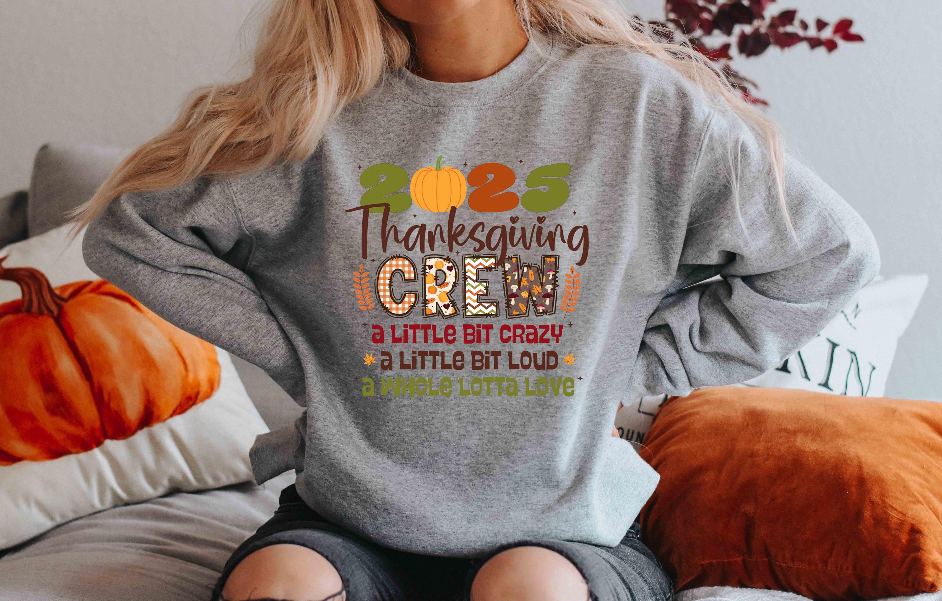 Thanksgiving 2025 Family Crewneck, Gildan 18000, Cozy Unisex Sweatshirt, Perfect for Group Outfits, Printify Choice