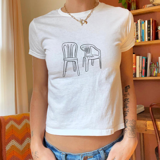 Dtmf Chairs Drawing Shirt, Y2K Reggaeton Graphic Tee for Women, Kids Heavy Cotton Tee, Concert Outfit, Aesthetic Gift for her him