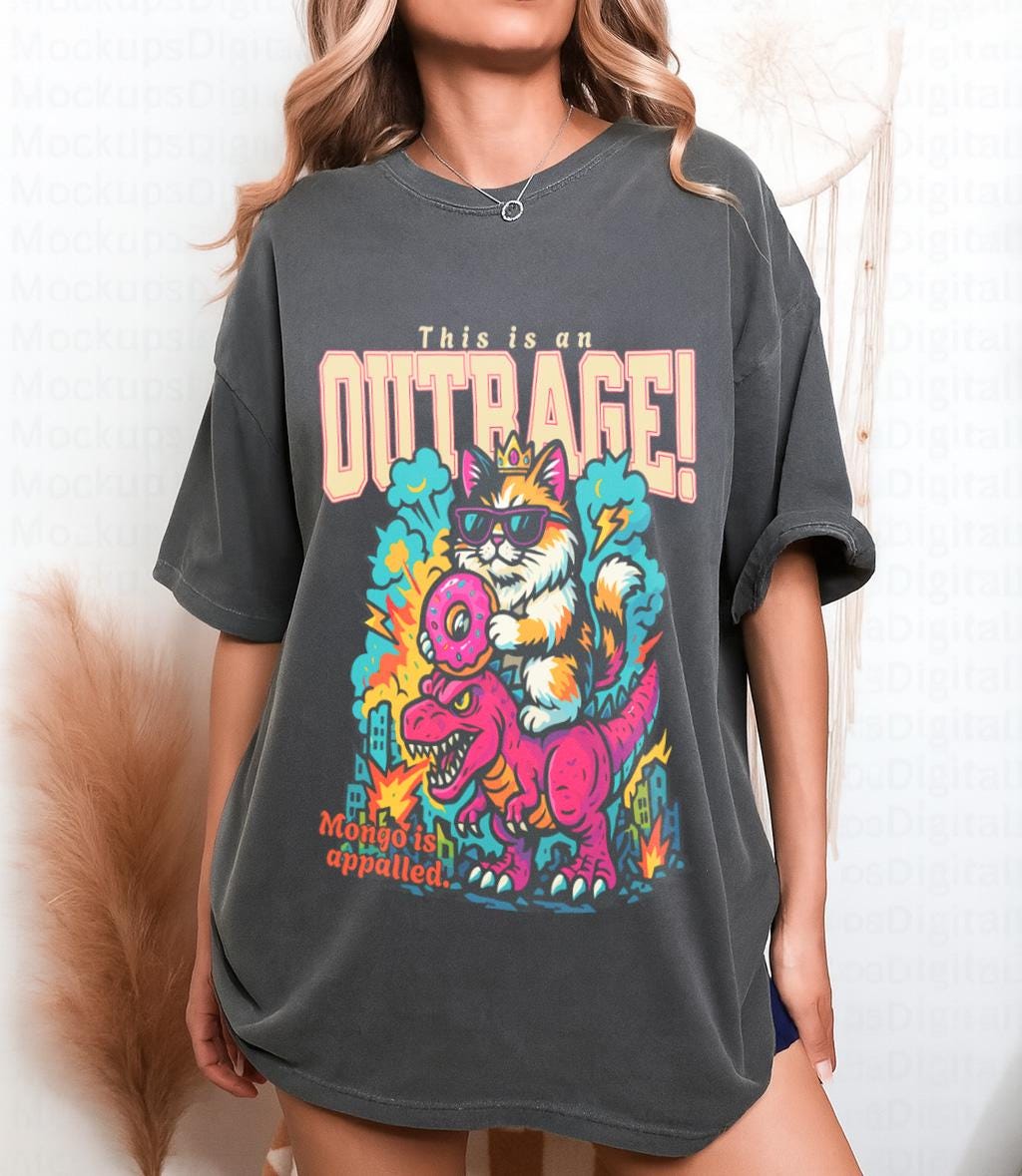 Comfort Colors® 1717 Unisex Garment-Dyed T-shirt, Princess Donut Book Lover Tee, SwiftPOD, Perfect Gift for Dungeon Crawler Carl Fans