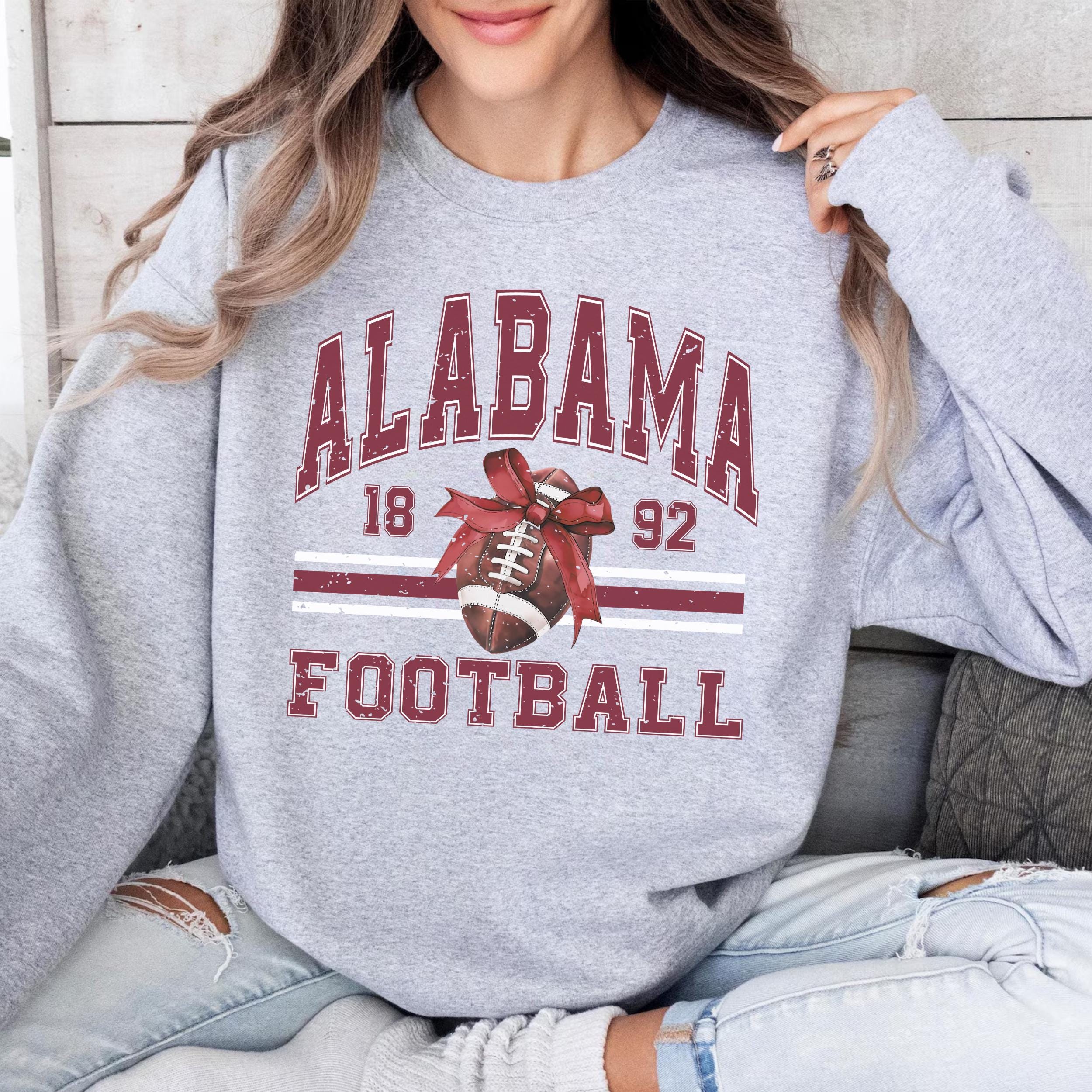 Vintage Comfort Colors ® Football Sweatshirt, Retro Crewneck with Holiday Bow, Collegiate Game Day Top, Fan Apparel, Sunday Sportswear