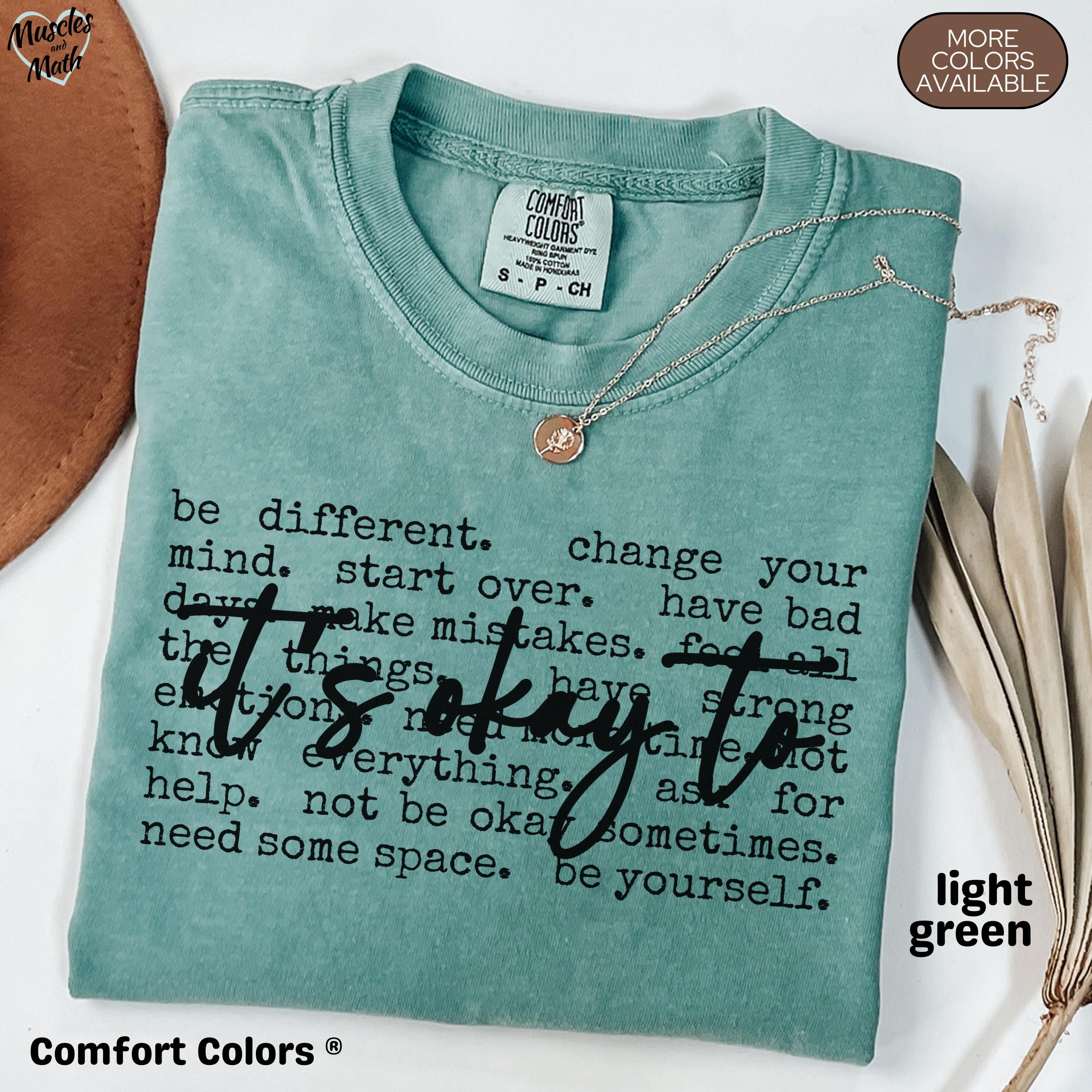 Comfort Colors® 1717 Unisex Garment-Dyed T-shirt, Positivity Tee, Teacher Gift, Motivational SwiftPOD, Short Long Sleeve, Perfect for Mental Health...