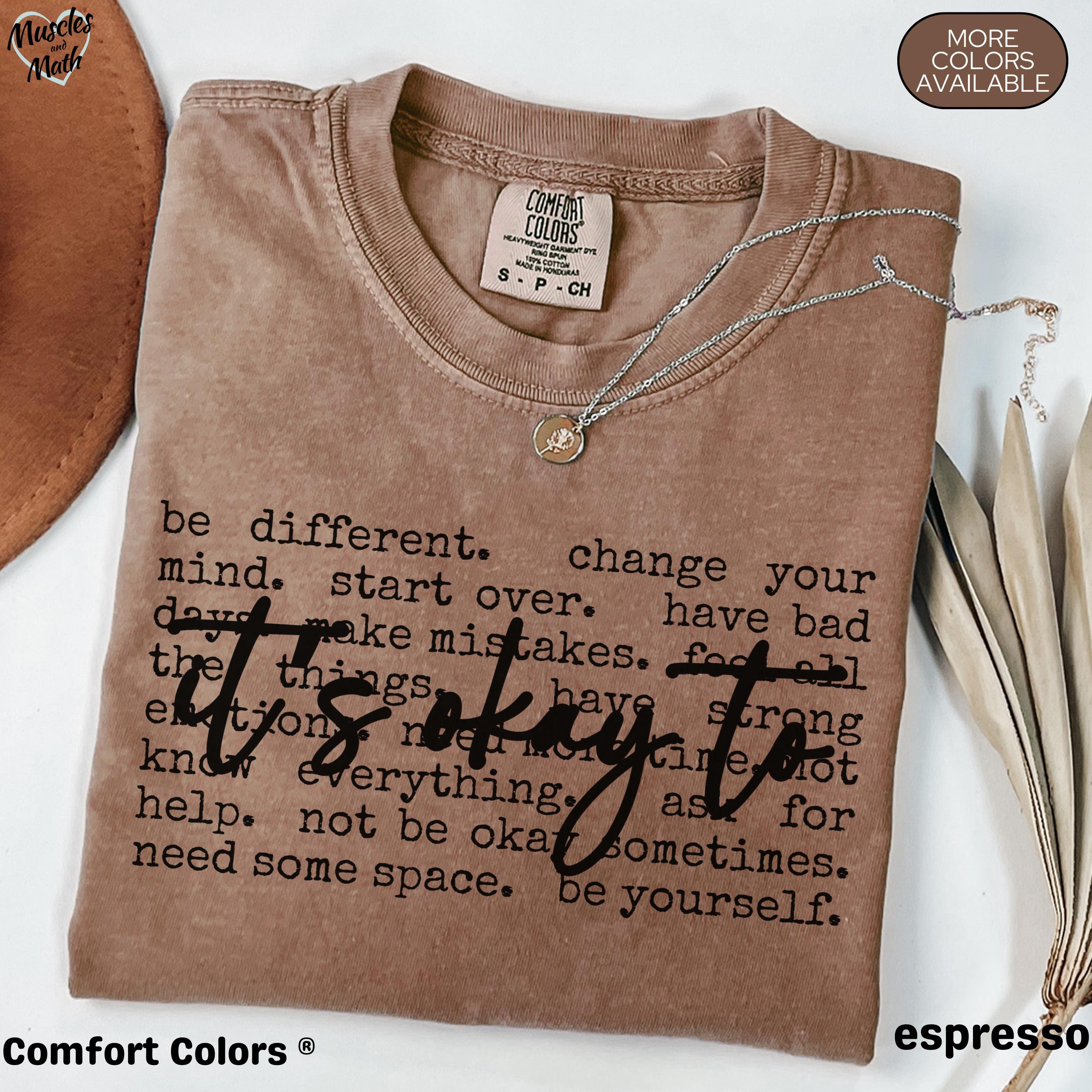 Comfort Colors® 1717 Unisex Garment-Dyed T-shirt, Positivity Tee, Teacher Gift, Motivational SwiftPOD, Short Long Sleeve, Perfect for Mental Health...