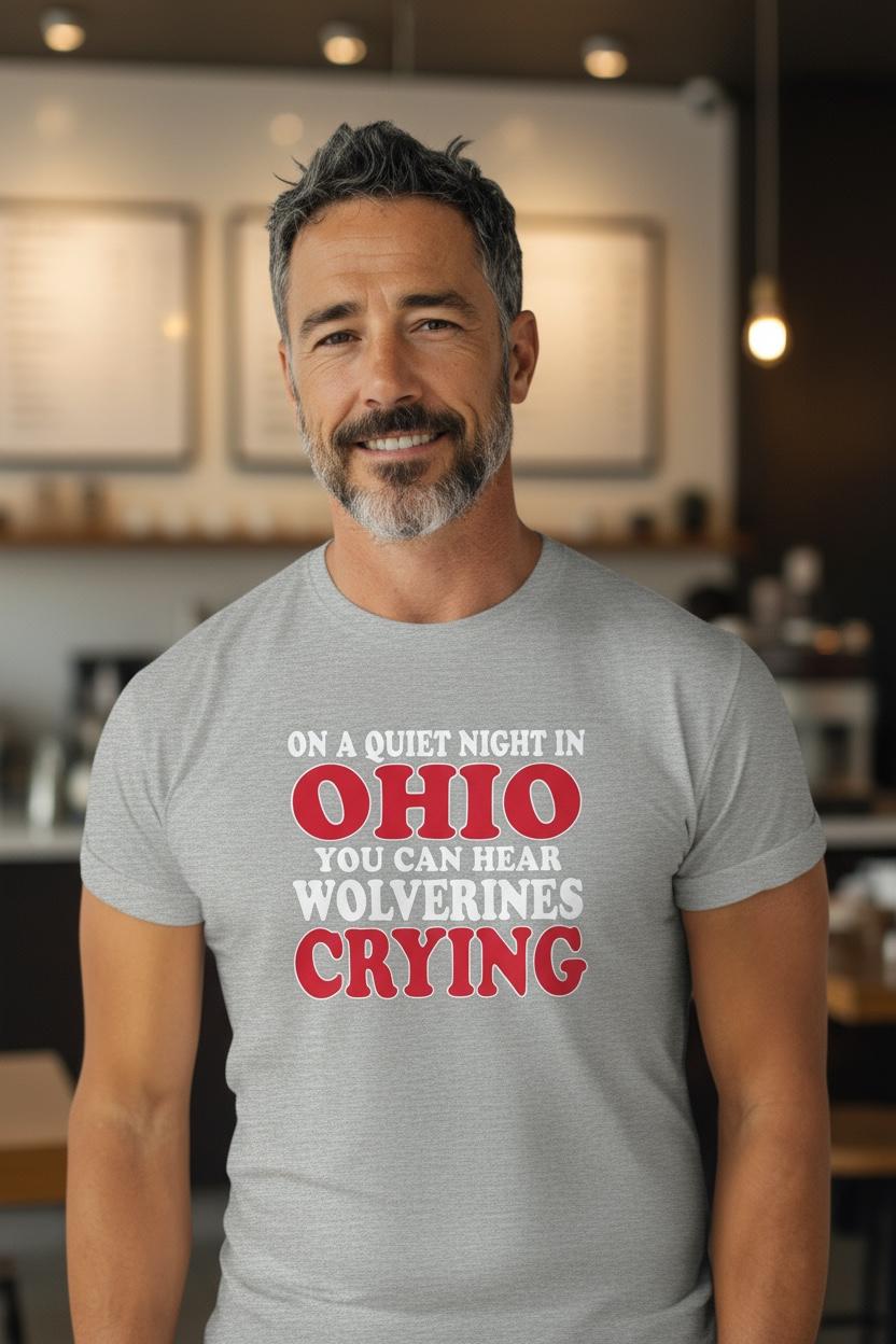 Ohio State Buckeyes Gildan 5000 Unisex Heavy Cotton Tee: Perfect Game Day Crewneck, Printify Choice, Ideal for Fans & Aesthetic Outfits