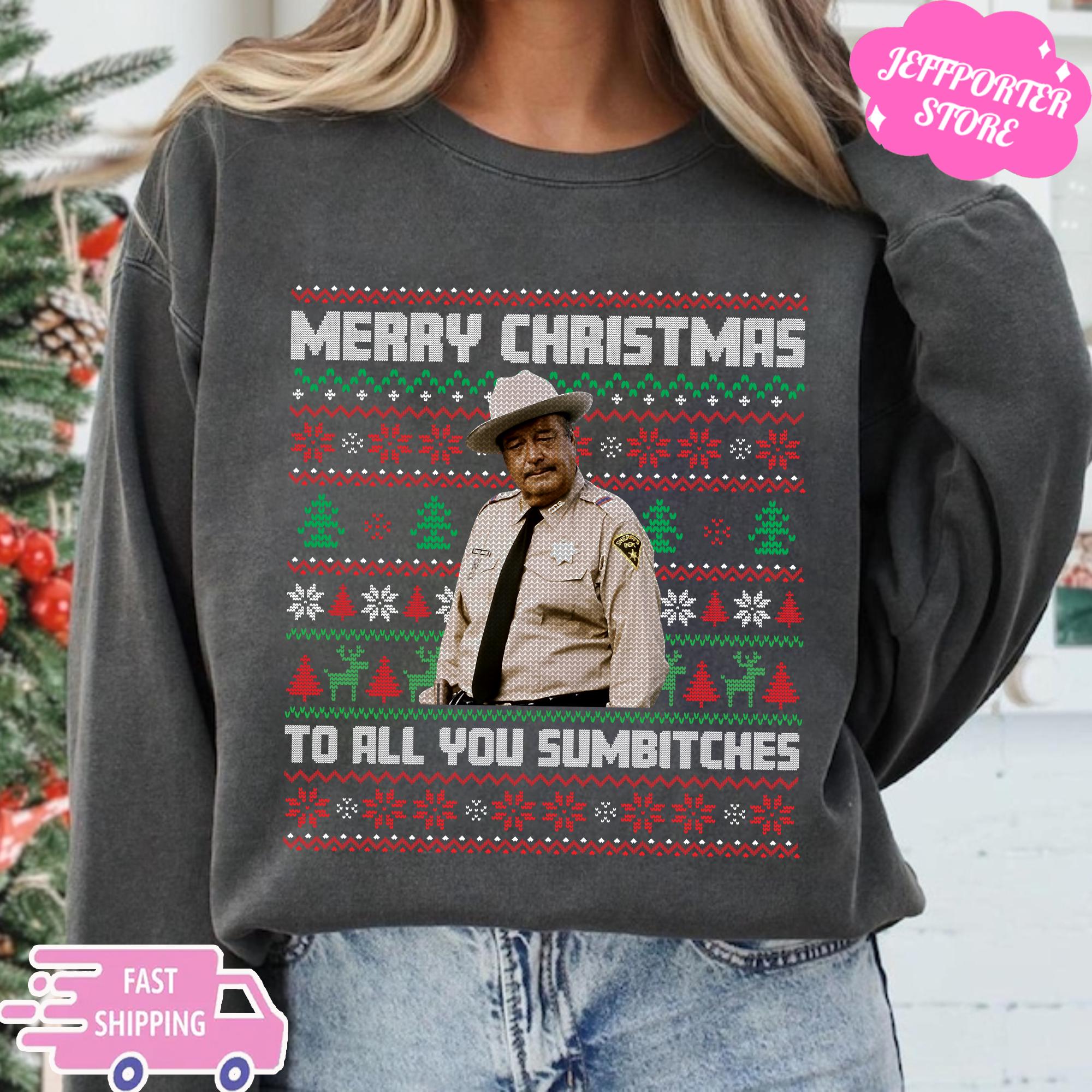 Comfort Colors® 1566 Unisex Garment-Dyed Sweatshirt: Smokey And The Bandit Xmas Tee, Funny Ugly Christmas Outfit, Perfect Gift for Men & Women, Cozy Holiday Apparel