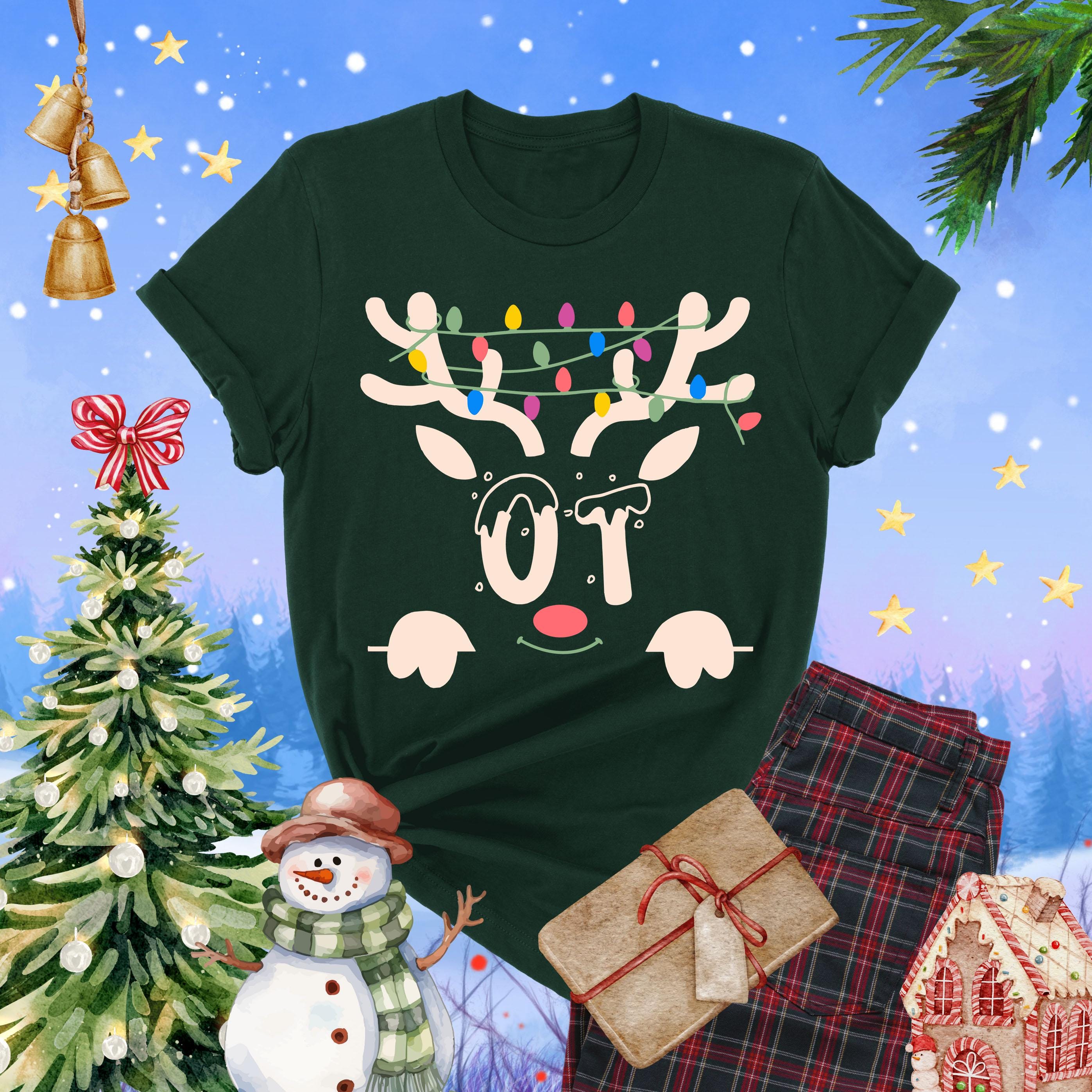 Christmas Occupational Therapy Reindeer Shirt for Women & Men - Gildan 5000 Unisex Heavy Cotton Tee, Perfect Holiday OT Gift, Festive Xmas OTA Outfit, Printify Choice