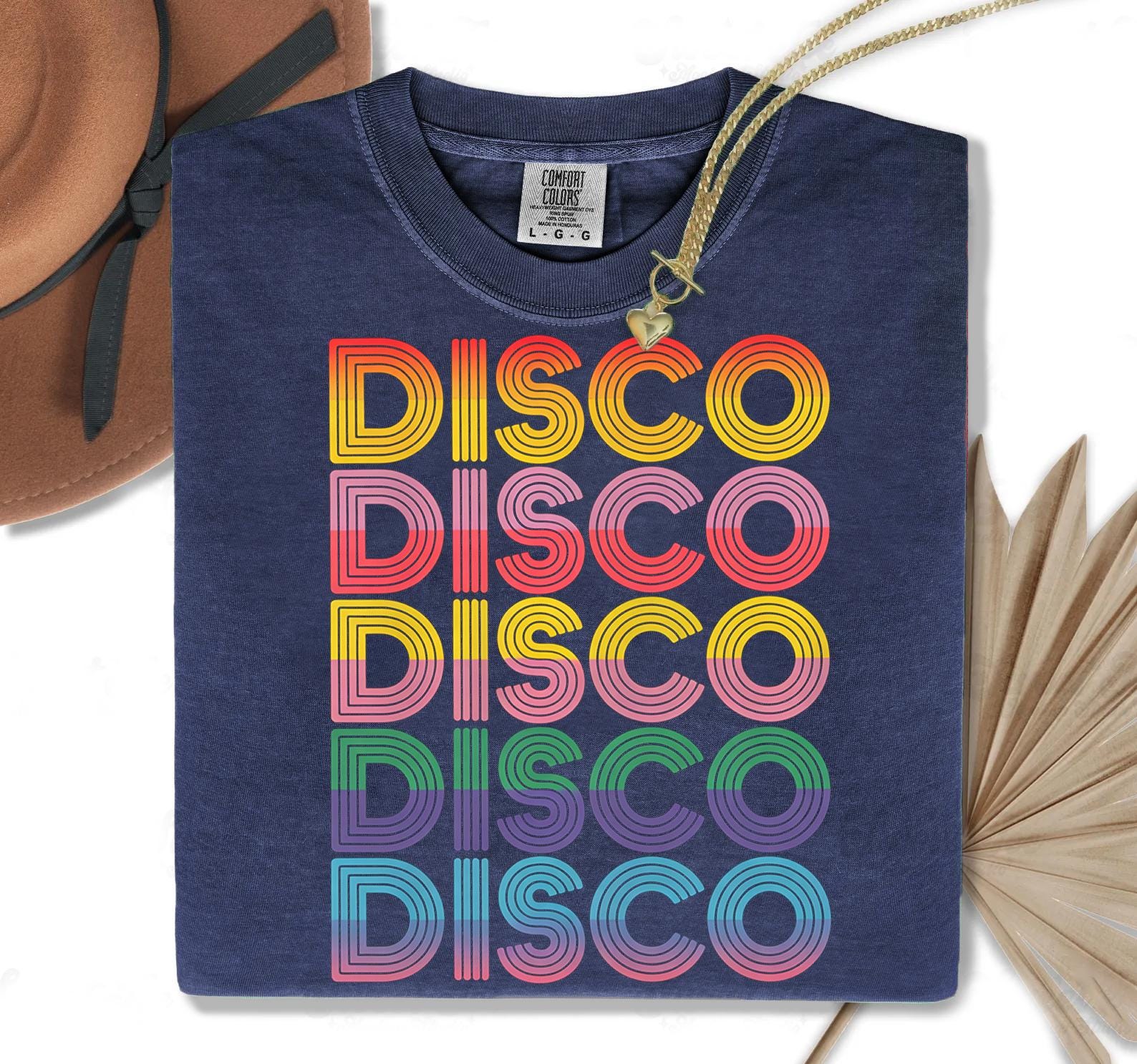 Retro Disco Comfort Colors Tee, 70s Groovy Party Shirt, Unisex Relaxed Cotton, Summer Festival Outfit, Aesthetic Gift for Women & Men
