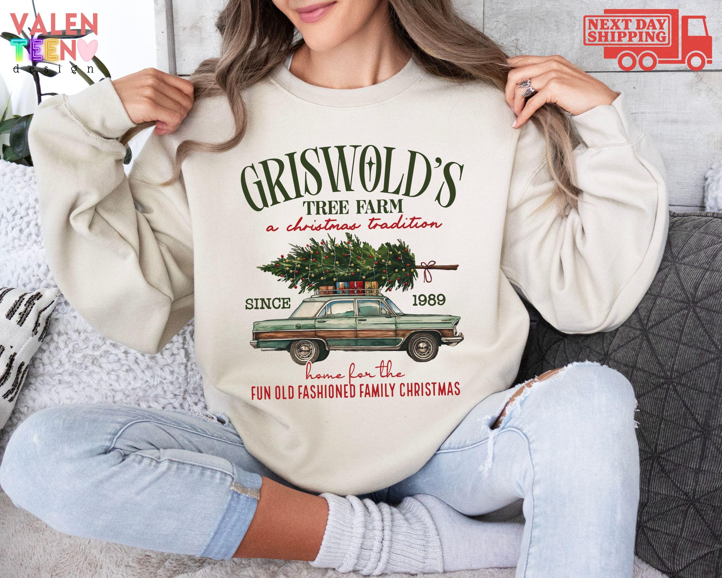 Griswold Co Christmas Tree Farm Sweatshirt, Gildan 18000 Family Christmas Hoodie for Women & Men, Printify Choice Holiday Outfit, Perfect Gift for Matching Sets