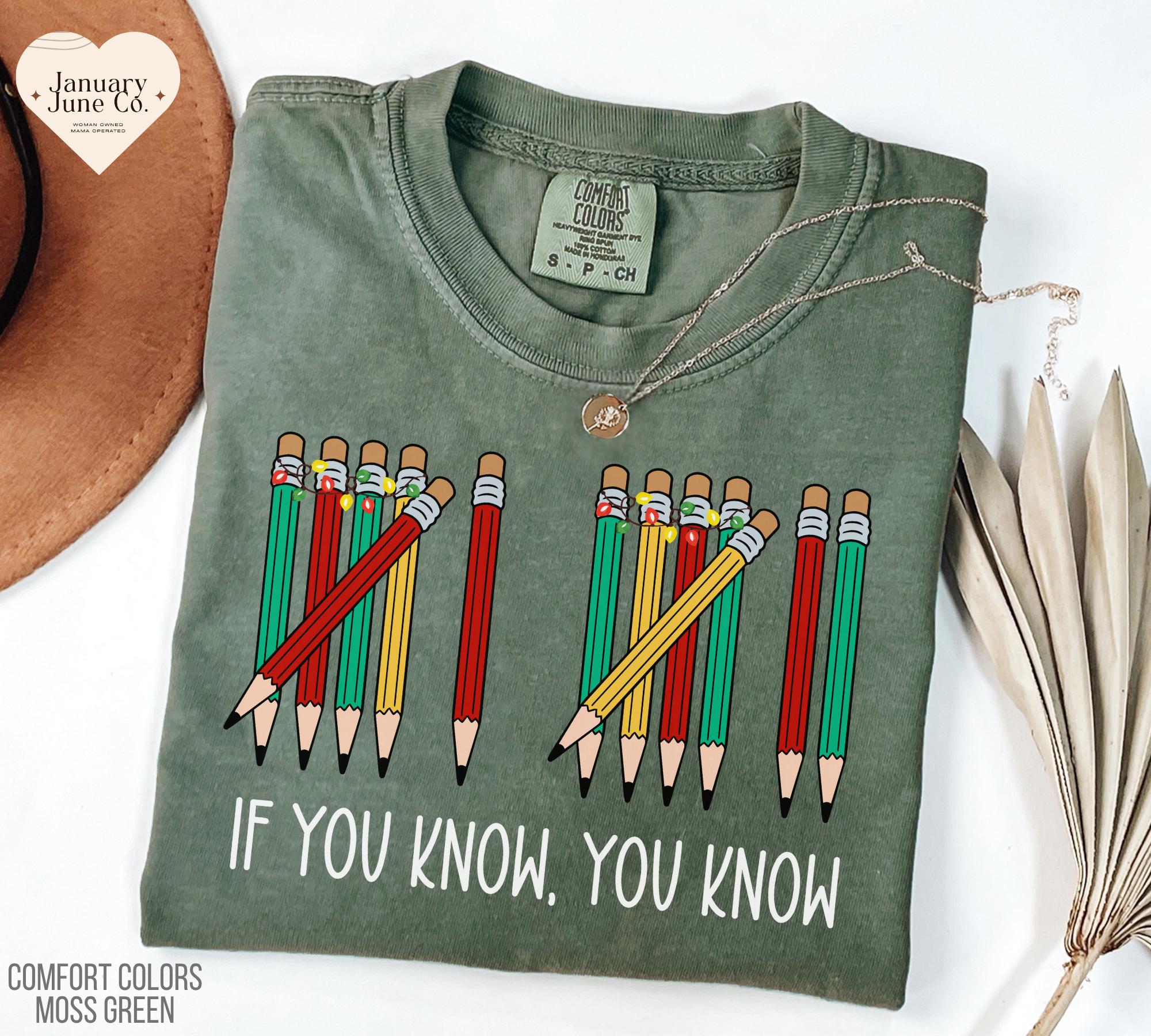 Comfort Colors® 1717 Unisex Garment-Dyed T-shirt, Funny Teacher Christmas Shirt, Matching Outfit for School, Ideal Gift for Women and Men, Cozy Seasonal 6 7 Shirt