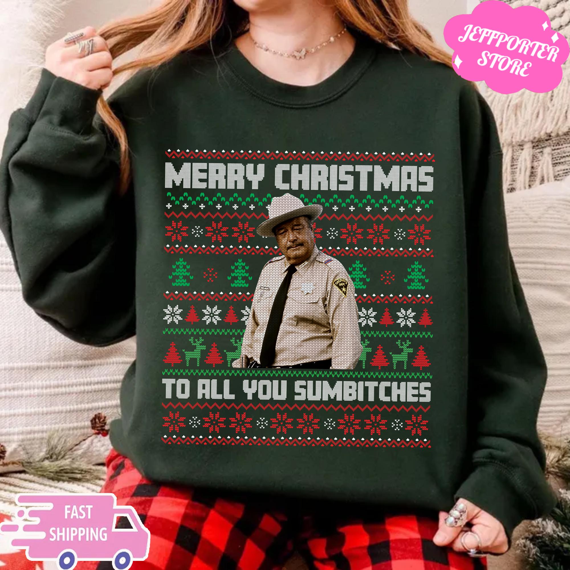 Comfort Colors® 1566 Unisex Garment-Dyed Sweatshirt: Smokey And The Bandit Xmas Tee, Funny Ugly Christmas Outfit, Perfect Gift for Men & Women, Cozy Holiday Apparel