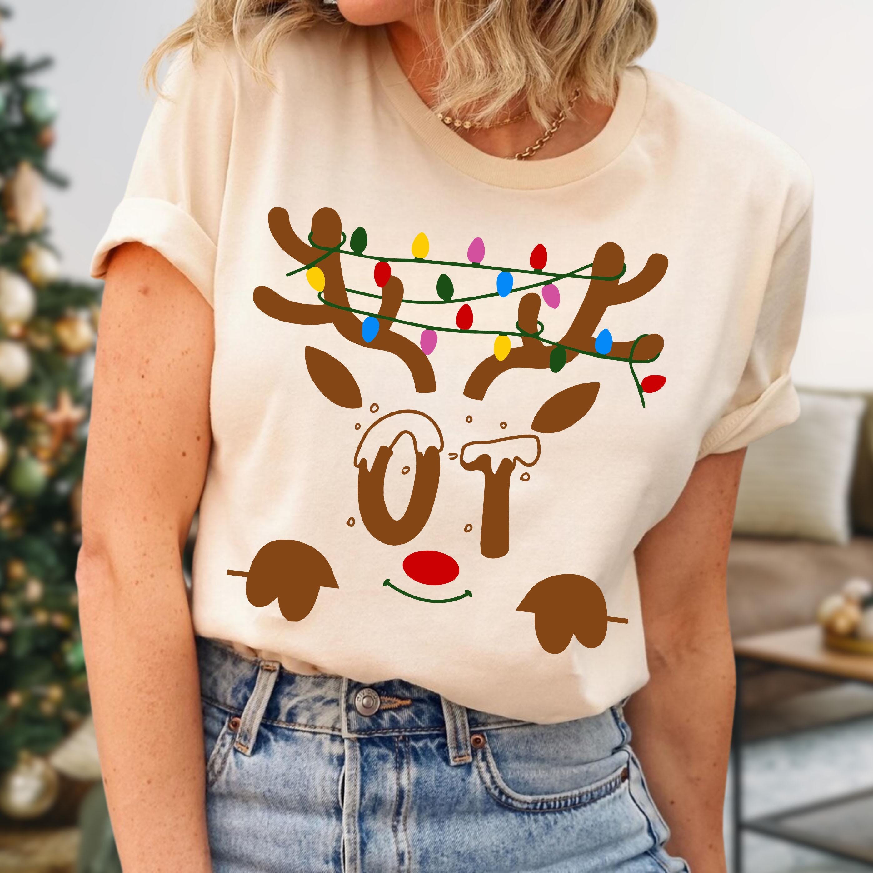 Christmas Occupational Therapy Reindeer Shirt for Women & Men - Gildan 5000 Unisex Heavy Cotton Tee, Perfect Holiday OT Gift, Festive Xmas OTA Outfit, Printify Choice