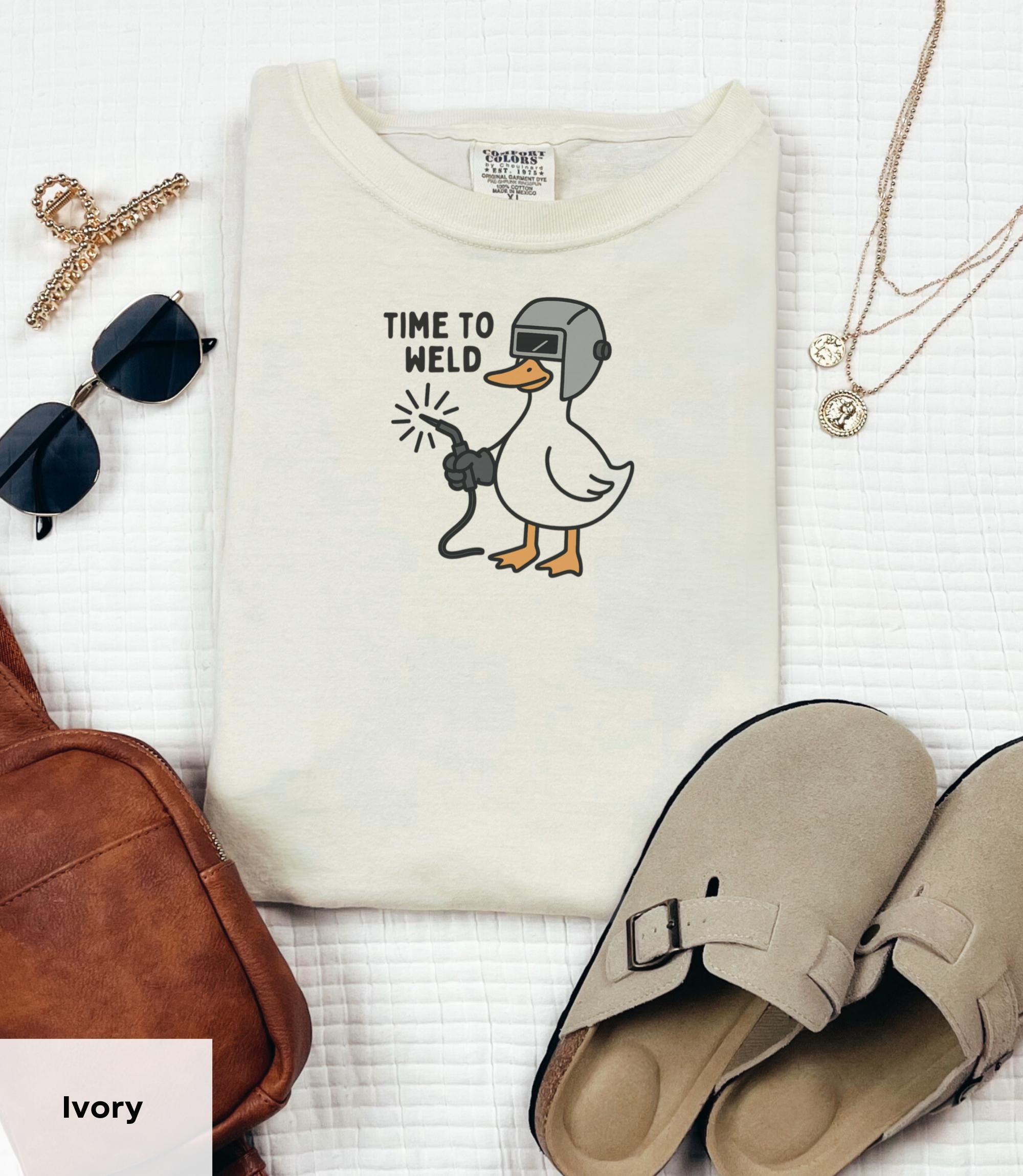 Funny Welder Shirt, Comfort Colors® 1717 Unisex T-shirt, SwiftPOD Gift, Humorous Workwear for Construction Workers, Graphic Tee for Men & Women