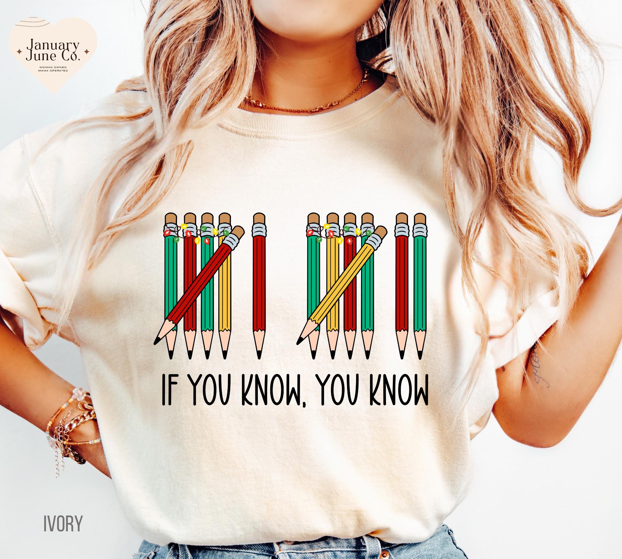 Comfort Colors® 1717 Unisex Garment-Dyed T-shirt, Funny Teacher Christmas Shirt, Matching Outfit for School, Ideal Gift for Women and Men, Cozy Seasonal 6 7 Shirt