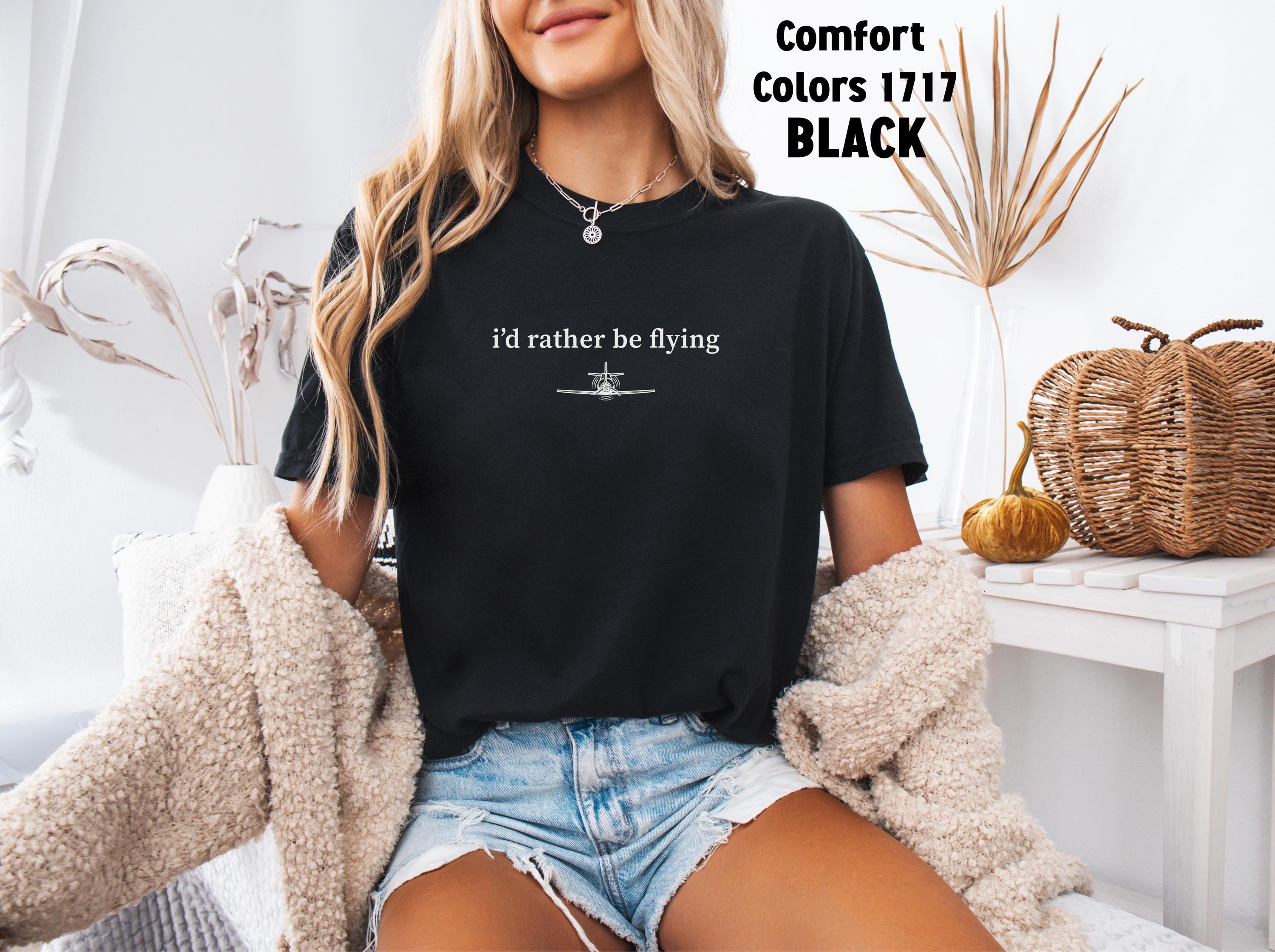 Vintage Plane Comfort Colors® 1717 Shirt, Unisex Gift for Pilot Mom & Dad, SwiftPOD Aesthetic T-shirt for Plane Lovers