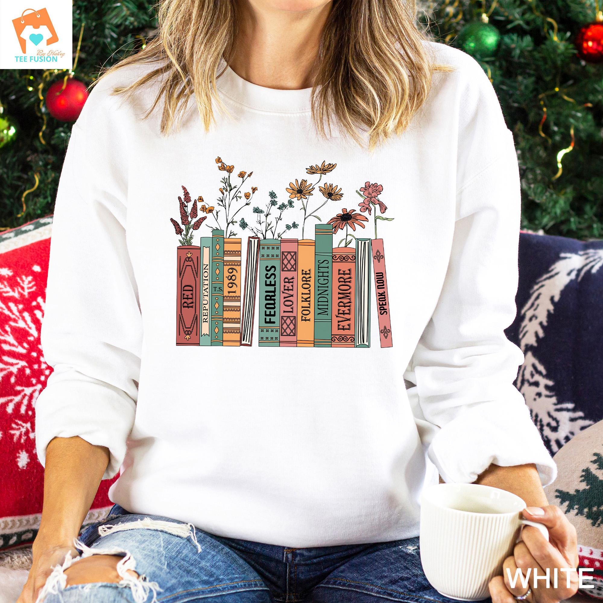 Gildan 18500 Books Sweatshirt: Trendy Floral Book Lover Crewneck Gift Hoodie for Women, Printify Choice, Perfect Fall Outfit