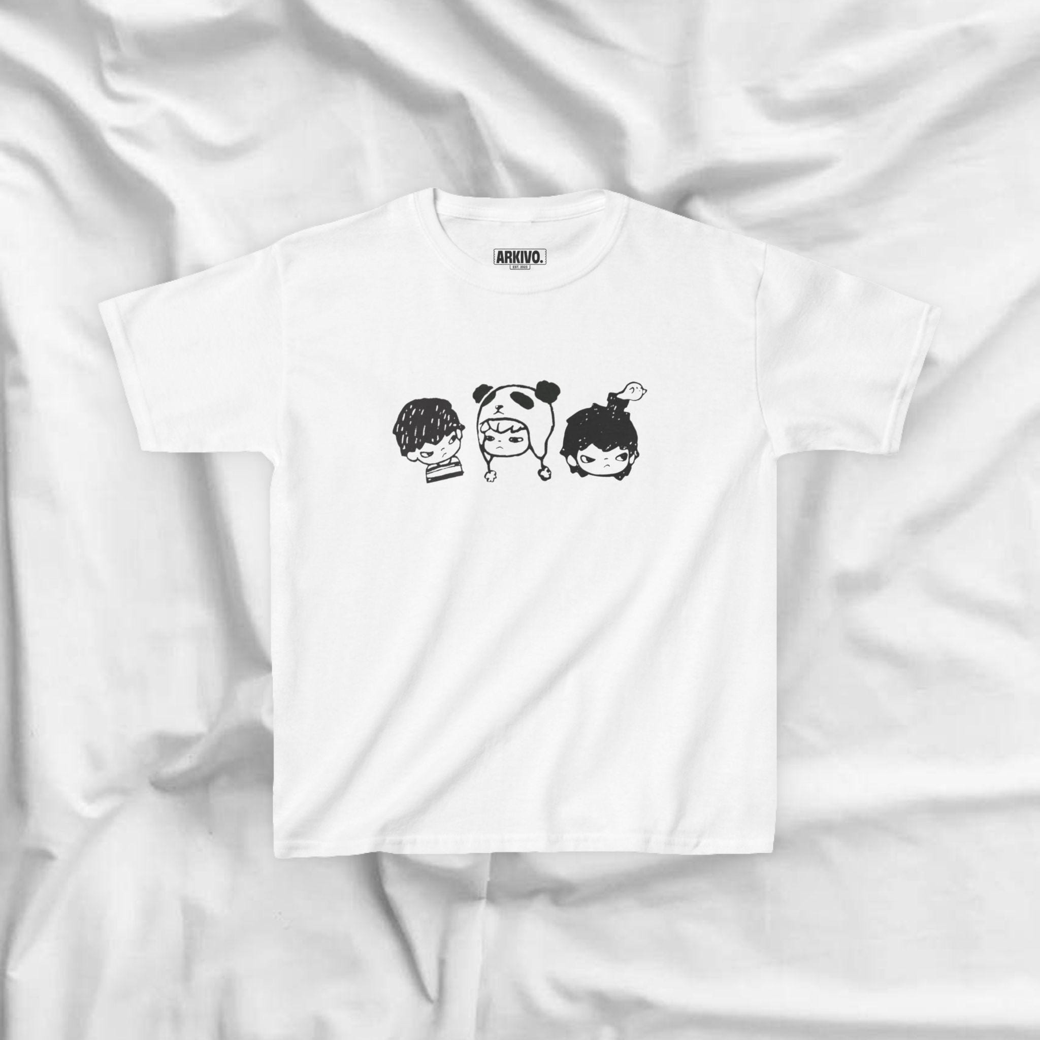 Y2K Hirono baby tee, 90s coquette kids heavy cotton tee, vintage design graphic shirt, aesthetic gift, summer outfit for girls