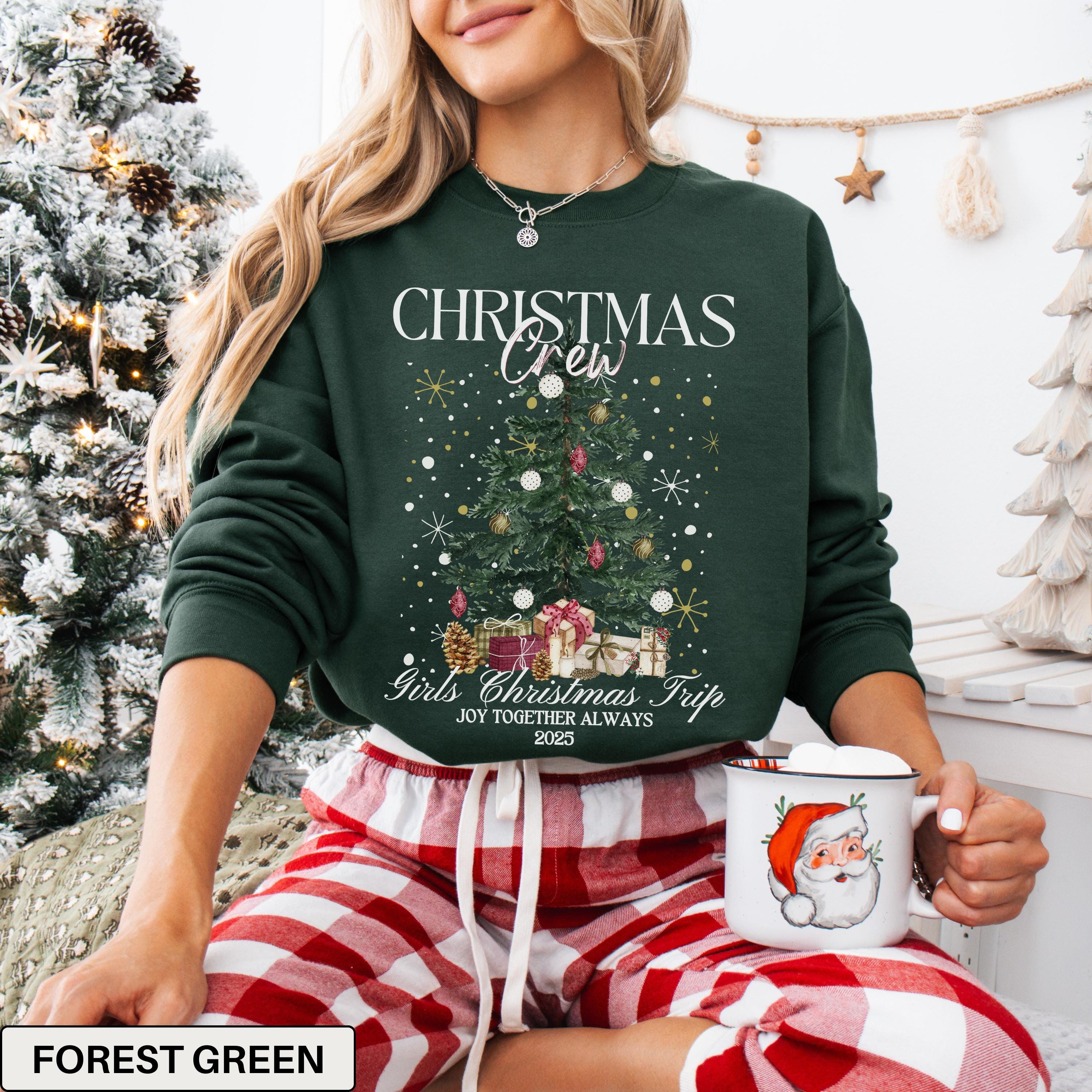Christmas Girls Trip Sweatshirts for Women – Cozy Gildan 18000 Crewneck, Perfect Matching Besties Xmas Outfit, Printify Choice, Ideal Gift for Girls Weekend or Holiday Aesthetic
