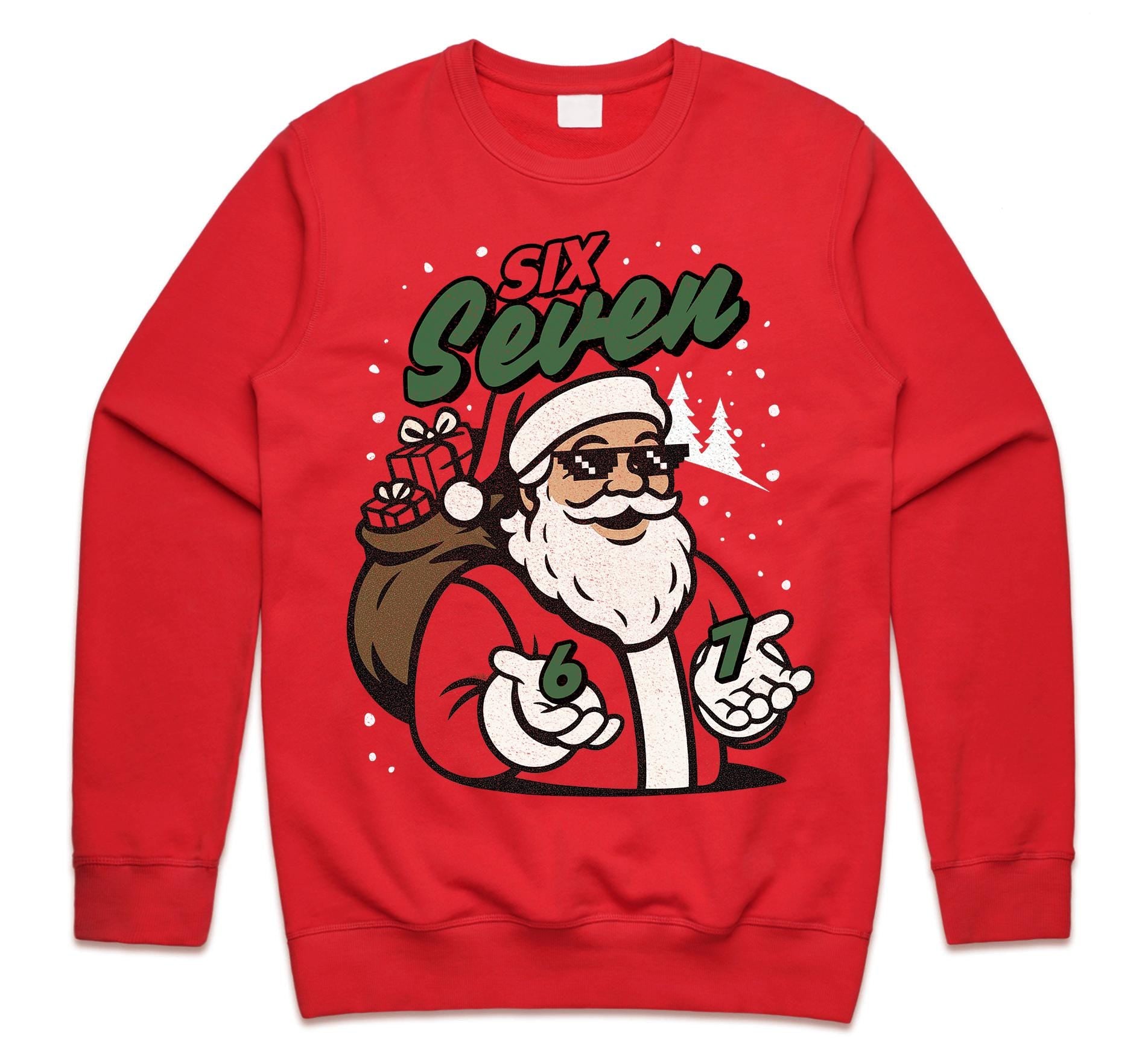 Gildan 18000 Heavy Blend Christmas Jumper for Kids: Cozy Unisex Sweatshirt, Perfect Holiday Gift, Trendy Meme Sweater, Internet Viral 6-7 Design, Printify Choice, Ideal for Boys and Girls