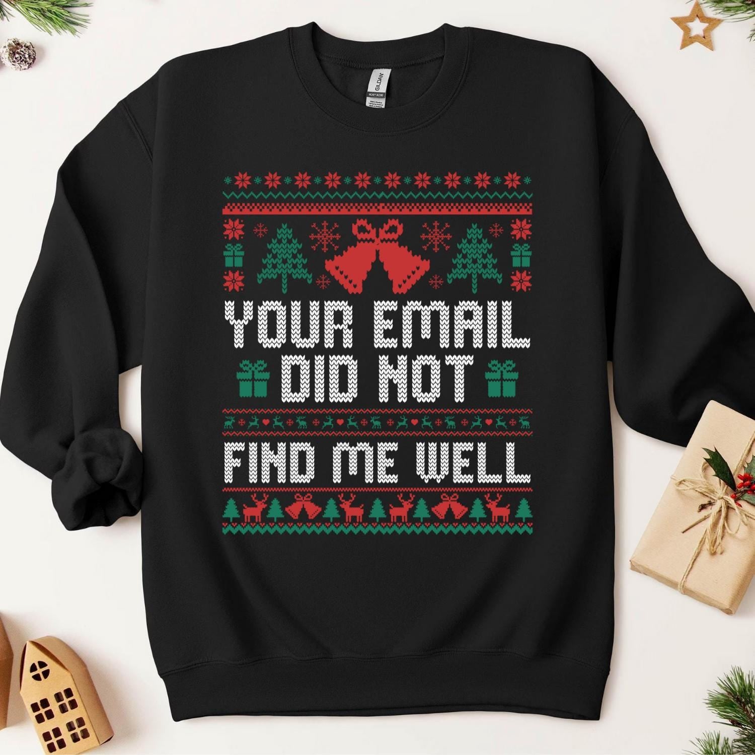 Gildan 18000 Ugly Christmas Sweatshirt for Office Party - Cozy Printify Choice Unisex Xmas Sweater