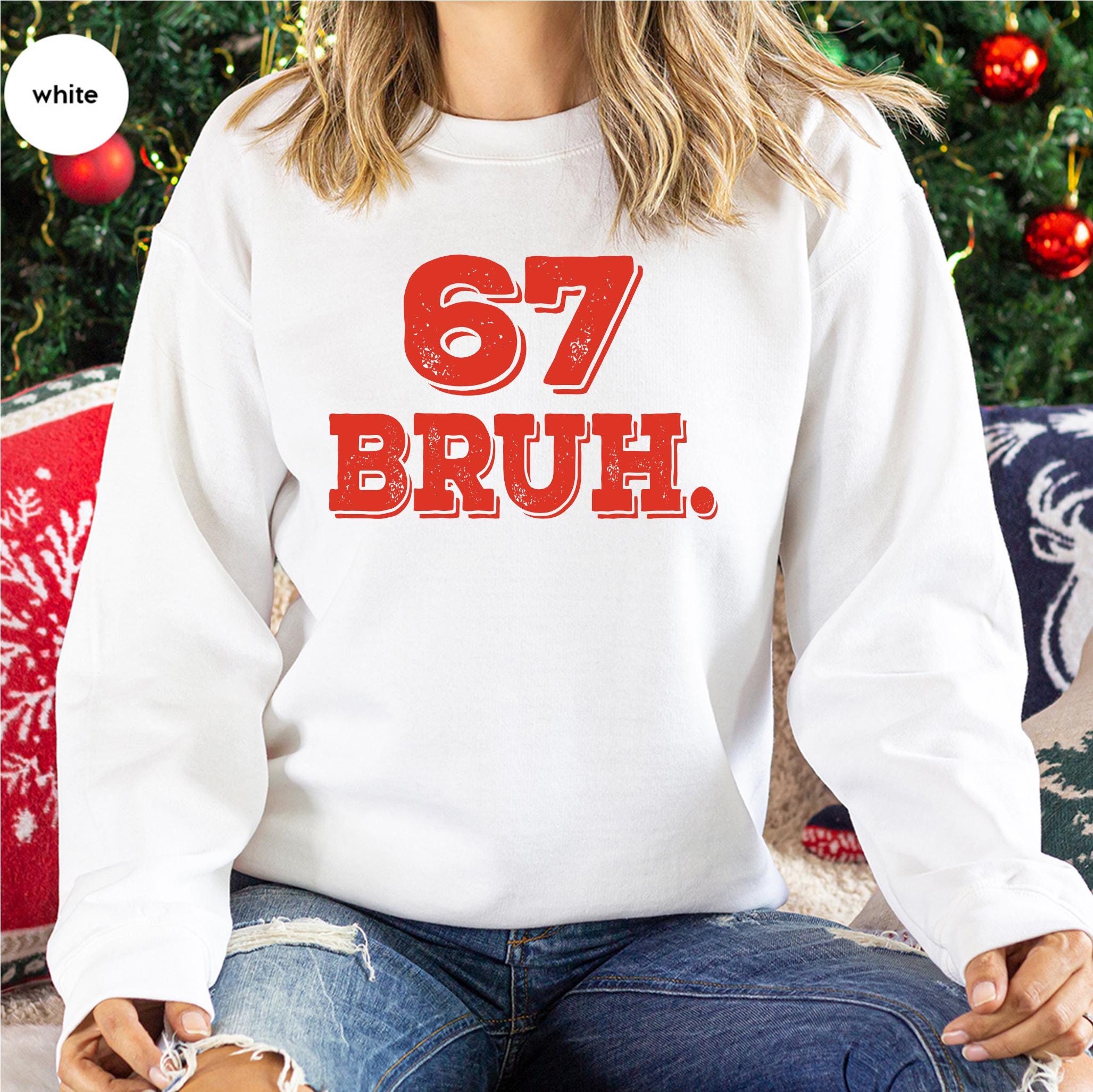 Comfort Colors® 1566 Unisex Garment-Dyed Sweatshirt - Six Seven Bruh Shirt 6 7 Meme Tee for a Cozy Viral Outfit, Perfect Gift for Men & Women