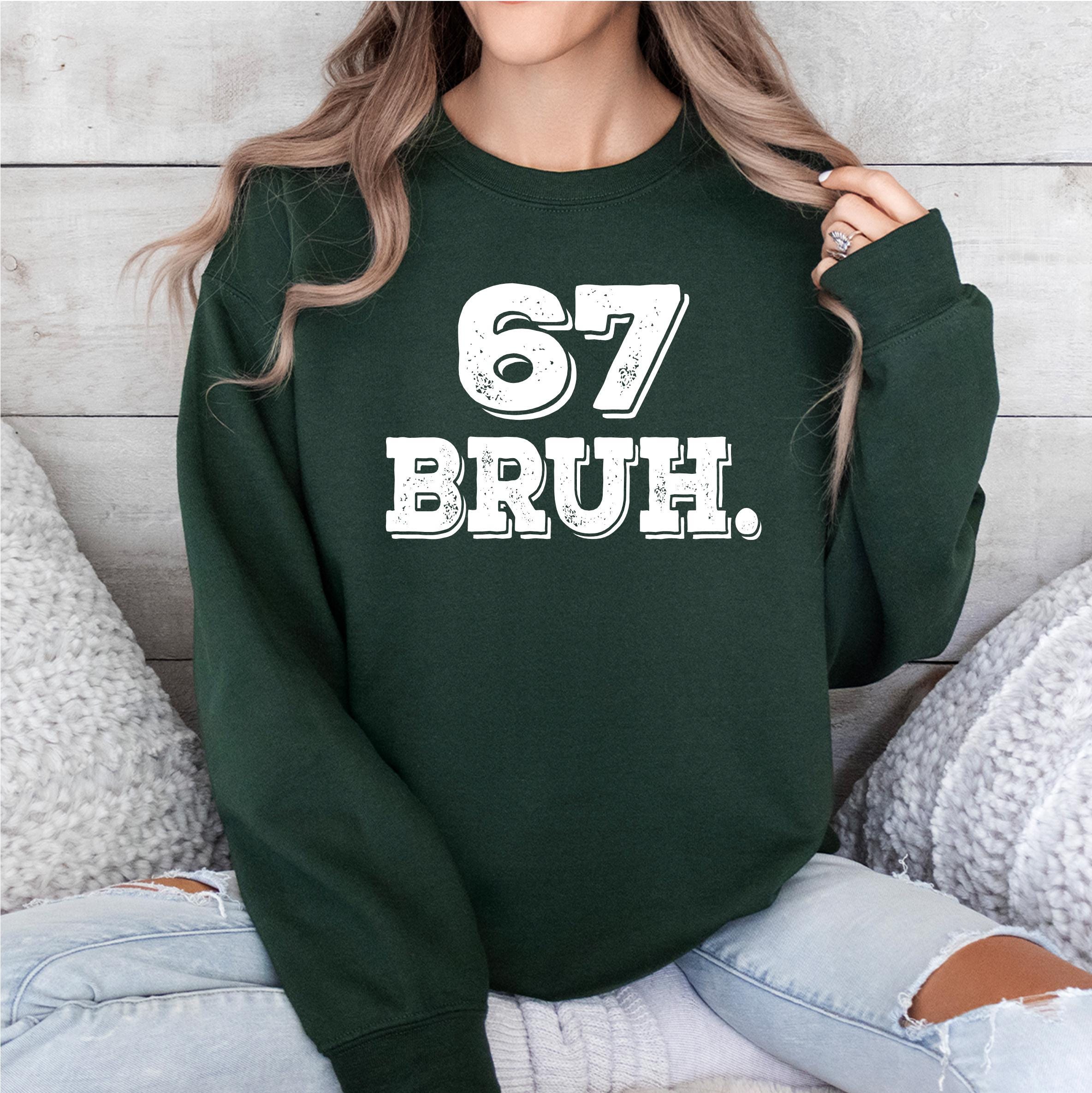 Comfort Colors® 1566 Unisex Garment-Dyed Sweatshirt - Six Seven Bruh Shirt 6 7 Meme Tee for a Cozy Viral Outfit, Perfect Gift for Men & Women