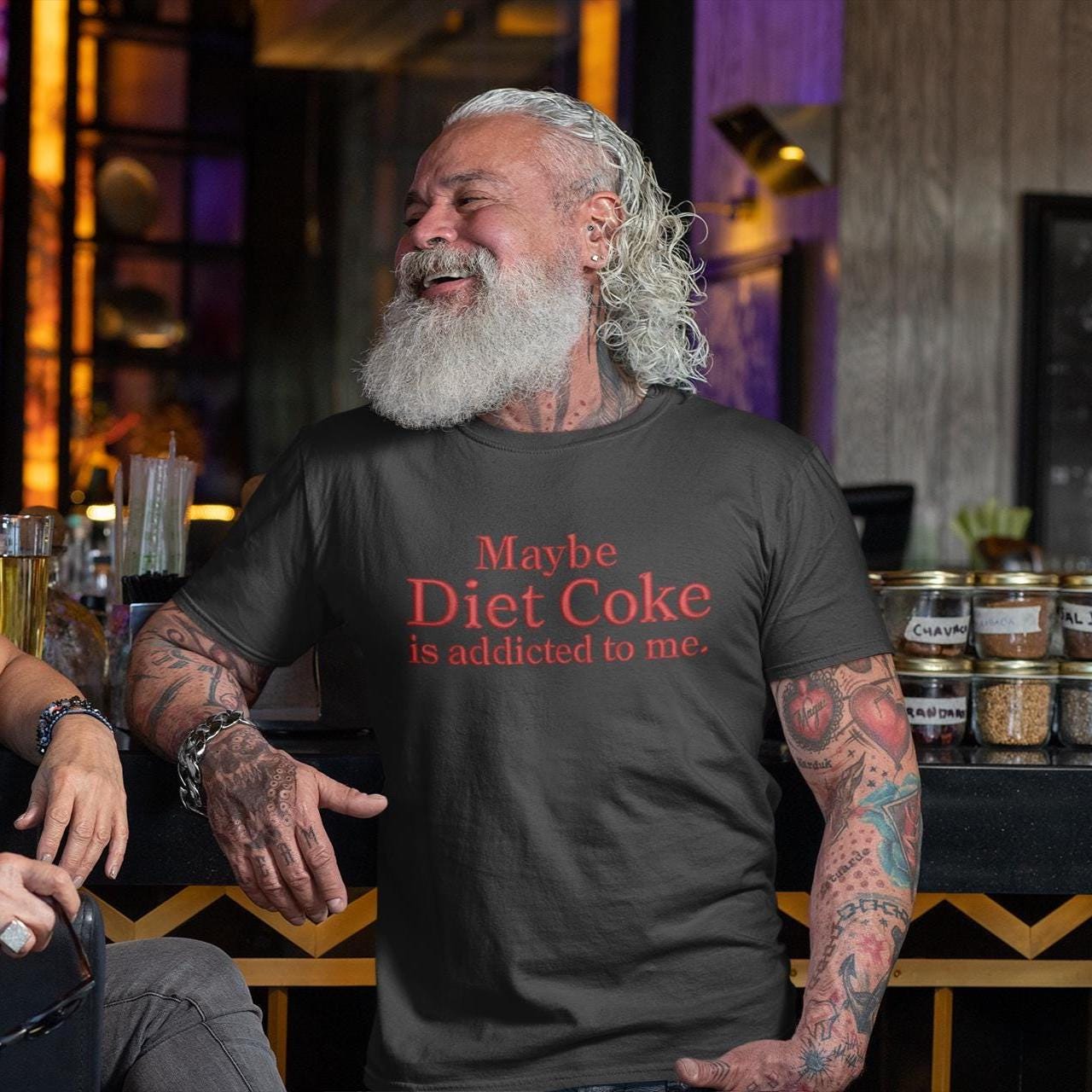 Maybe Diet Coke Is Addicted To Me Shirt - Gildan 5000 Unisex Heavy Cotton Tee, Funny Soda Quote, Printify Choice, Perfect Gift for Aesthetic Outfits